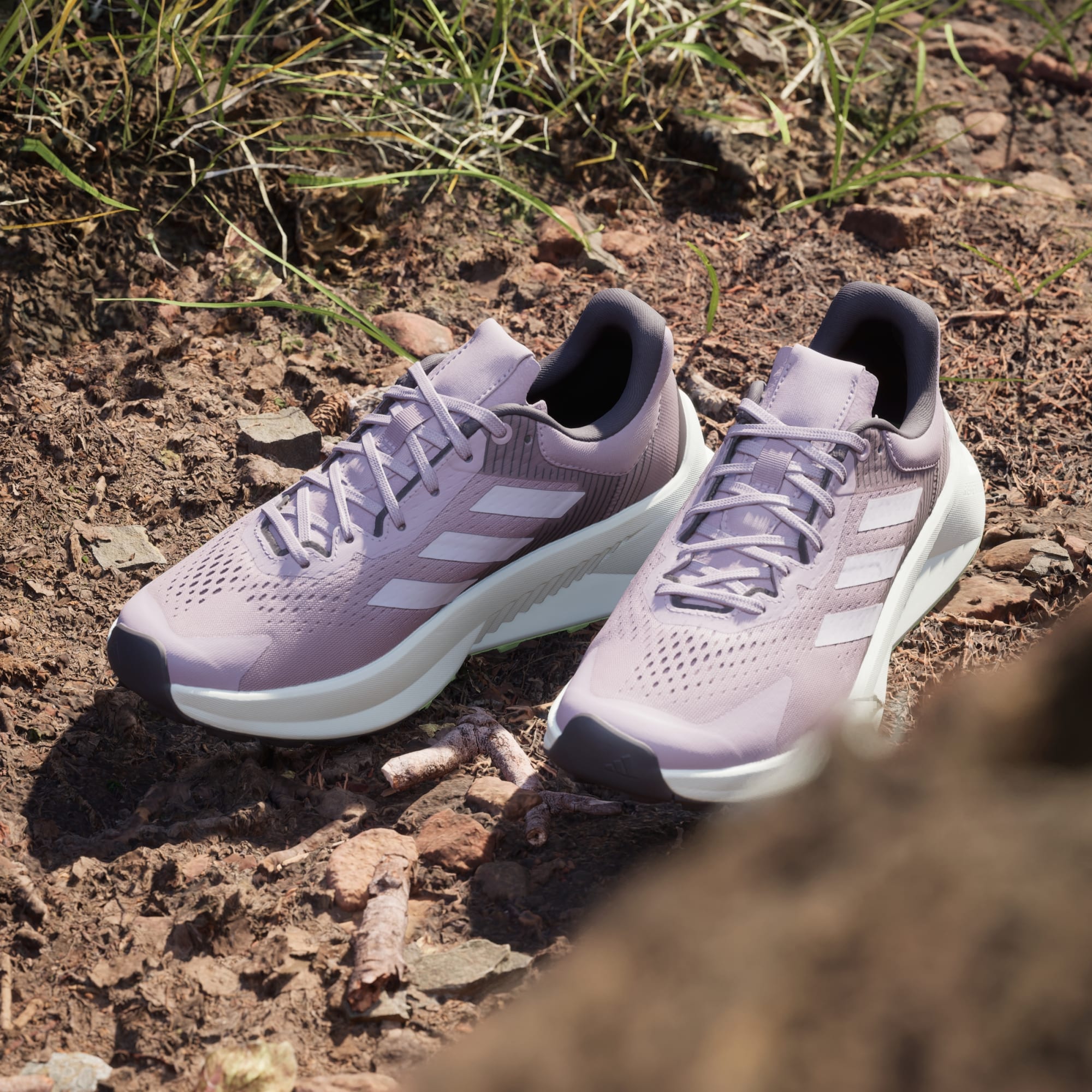 adidas Women's TERREX Soulstride Flow Trail Running Trainers - Preloved Fig