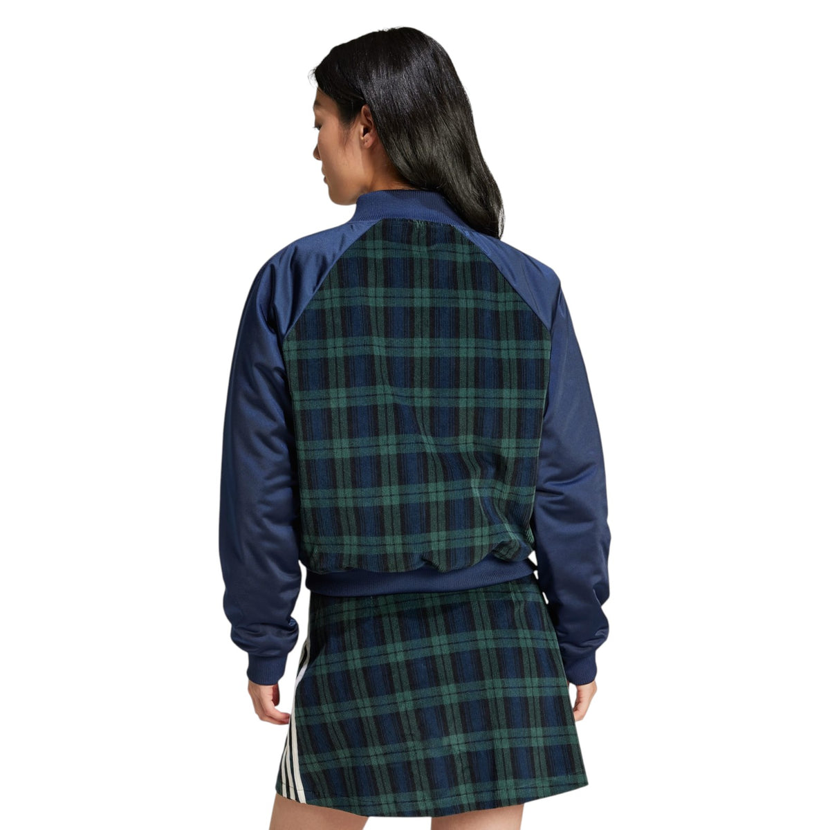 adidas Originals Women's Tartan Collegiate Jacket - Navy