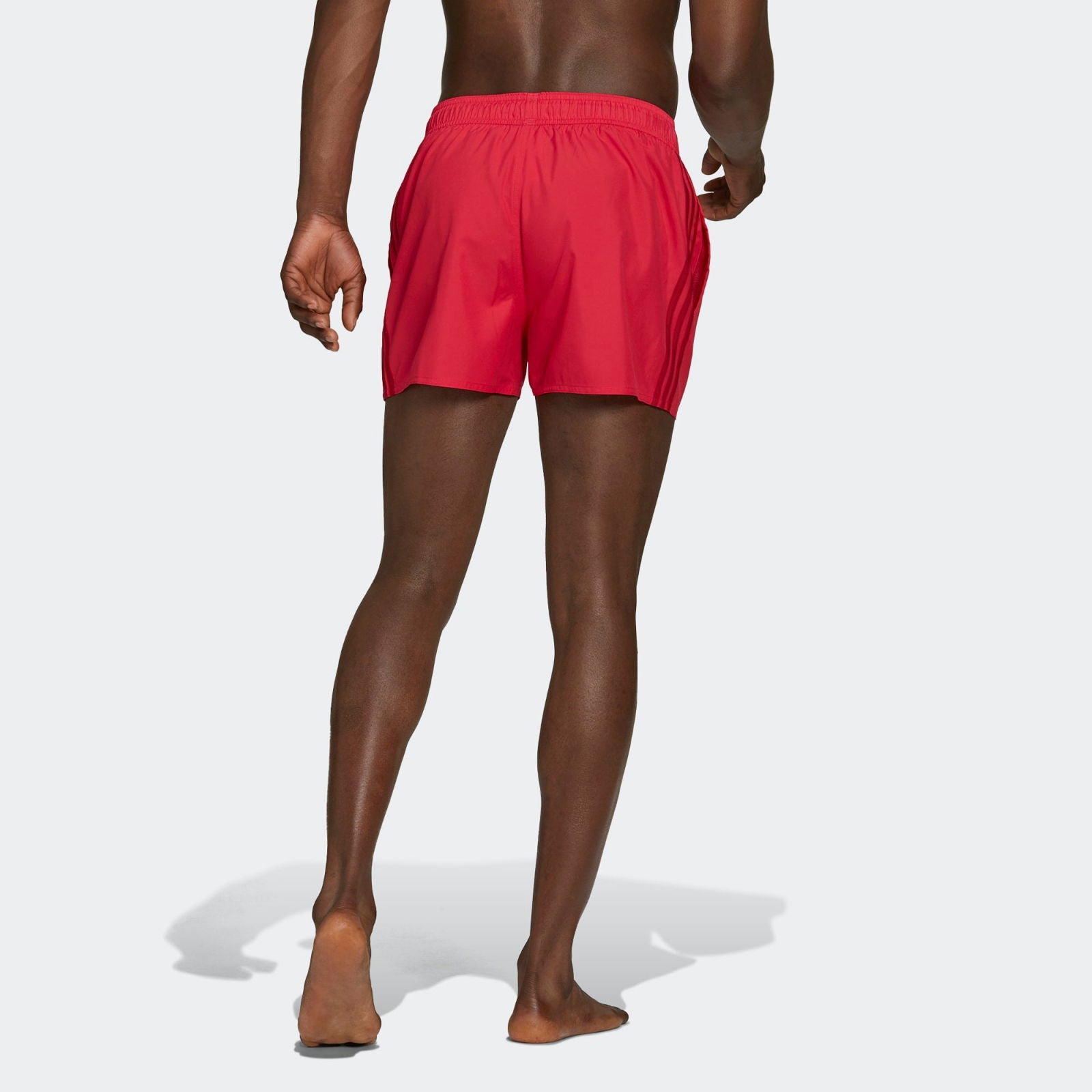 adidas Classic 3-Stripes Swim Shorts - Power Pink / Team Victory Red - ViaductClothing -  -  