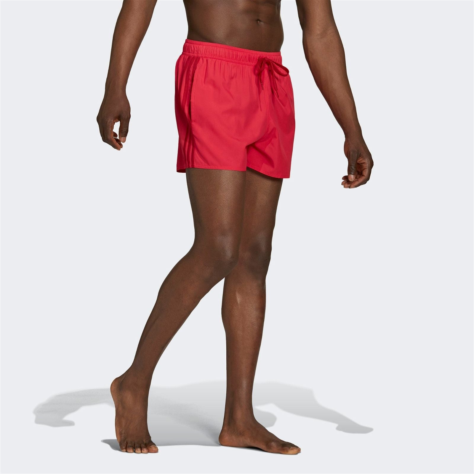 adidas Classic 3-Stripes Swim Shorts - Power Pink / Team Victory Red - ViaductClothing -  -  