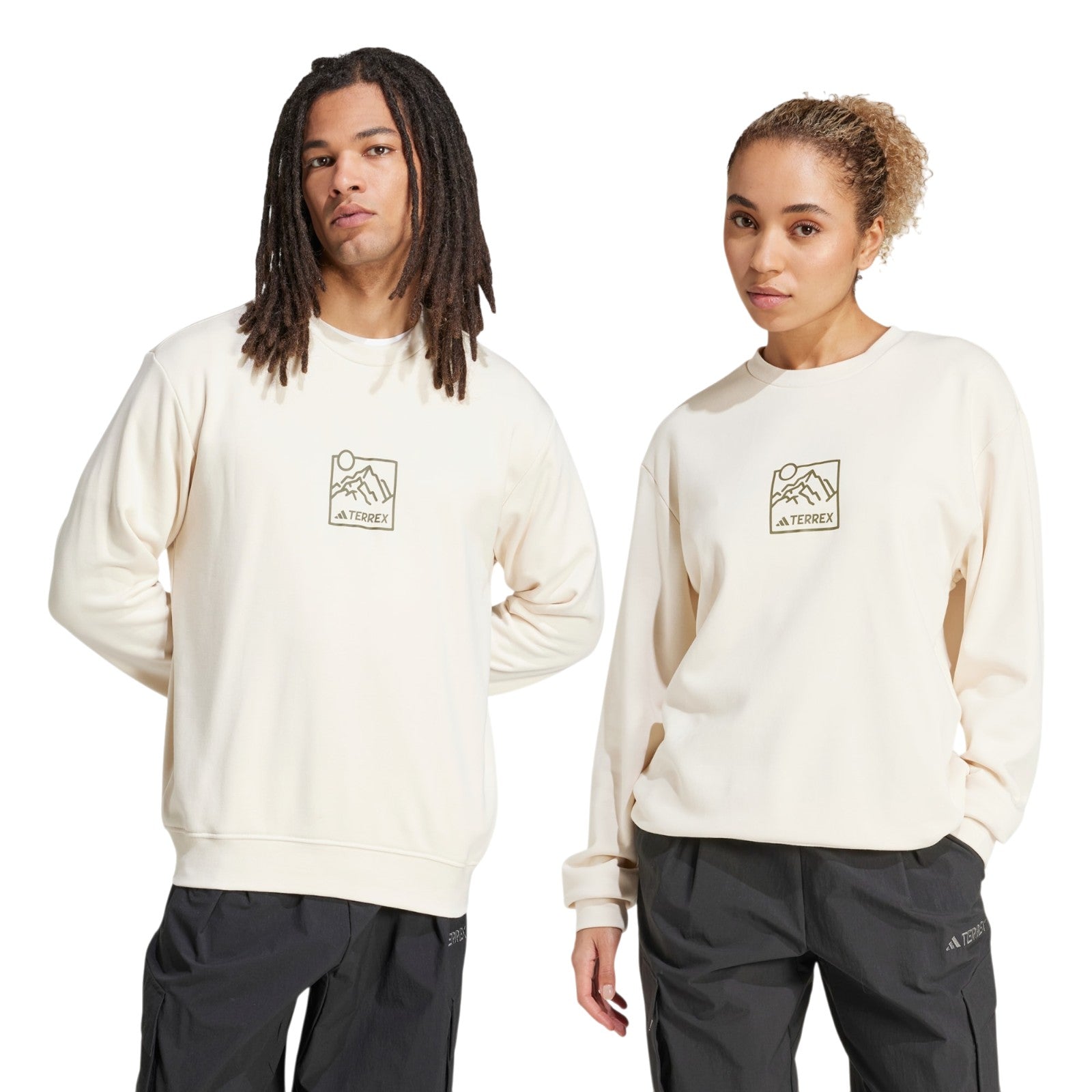adidas Originals Unisex Terrex Graphic Crew Sweatshirt - Wonder White
