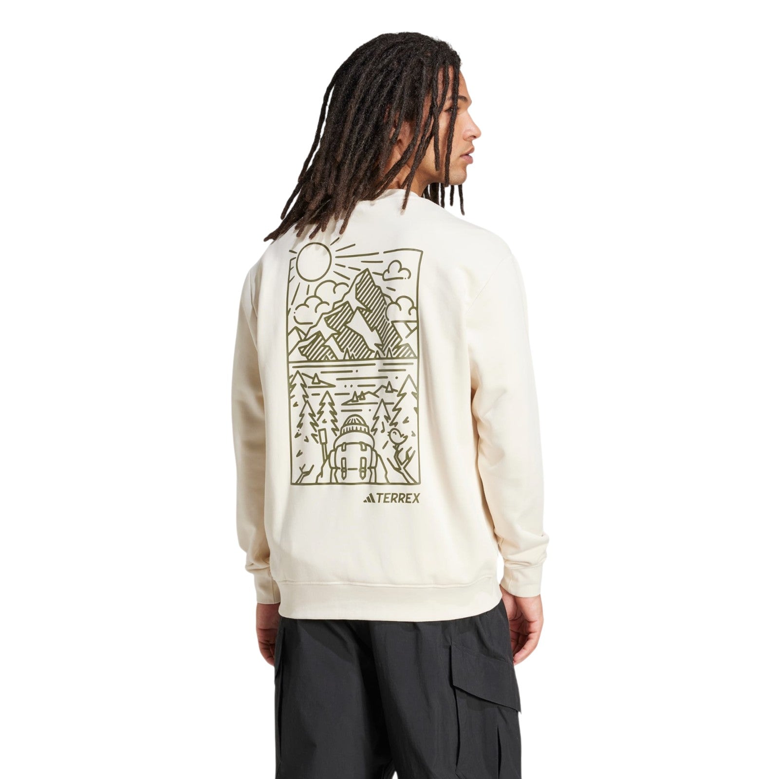 adidas Originals Unisex Terrex Graphic Crew Sweatshirt - Wonder White