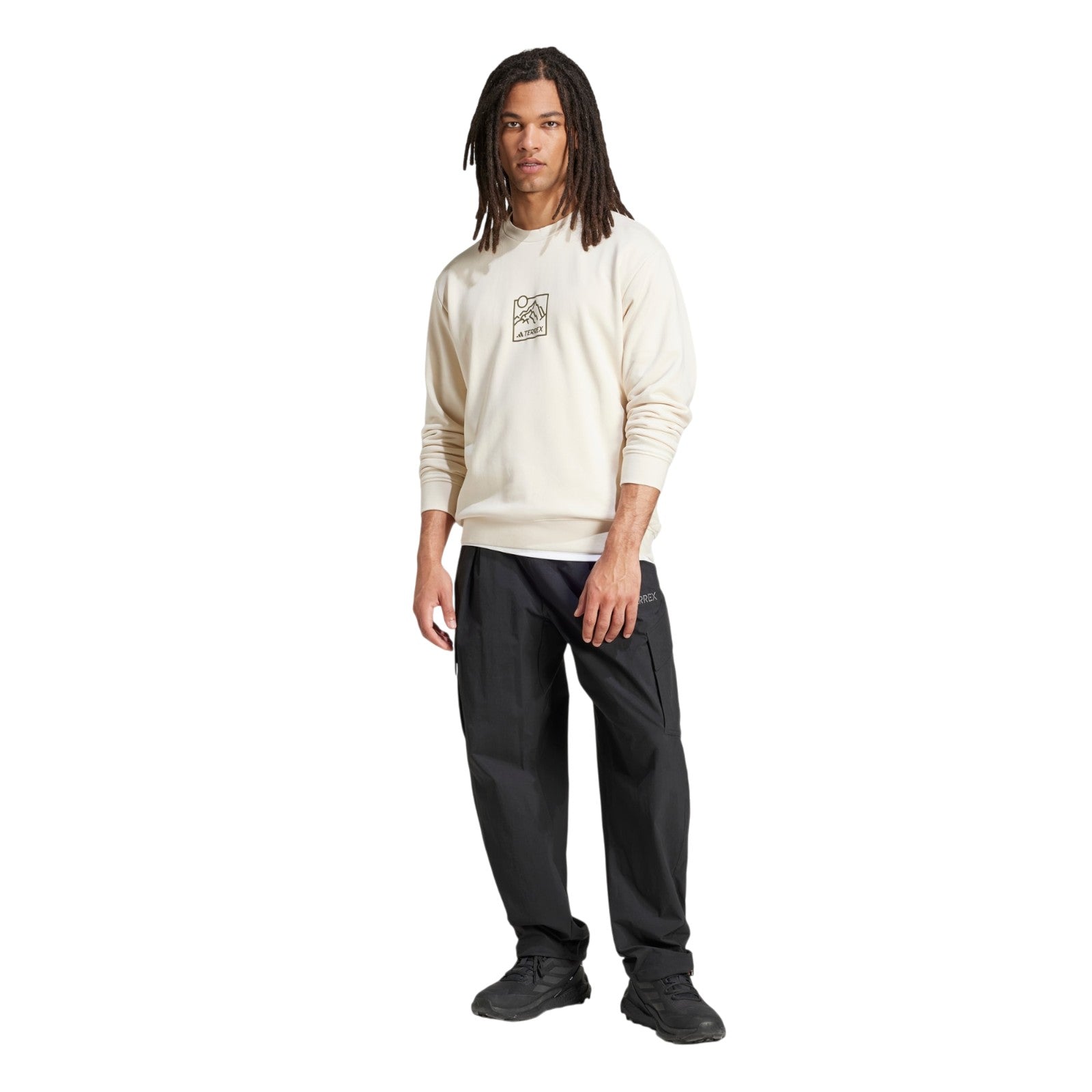 adidas Originals Unisex Terrex Graphic Crew Sweatshirt - Wonder White