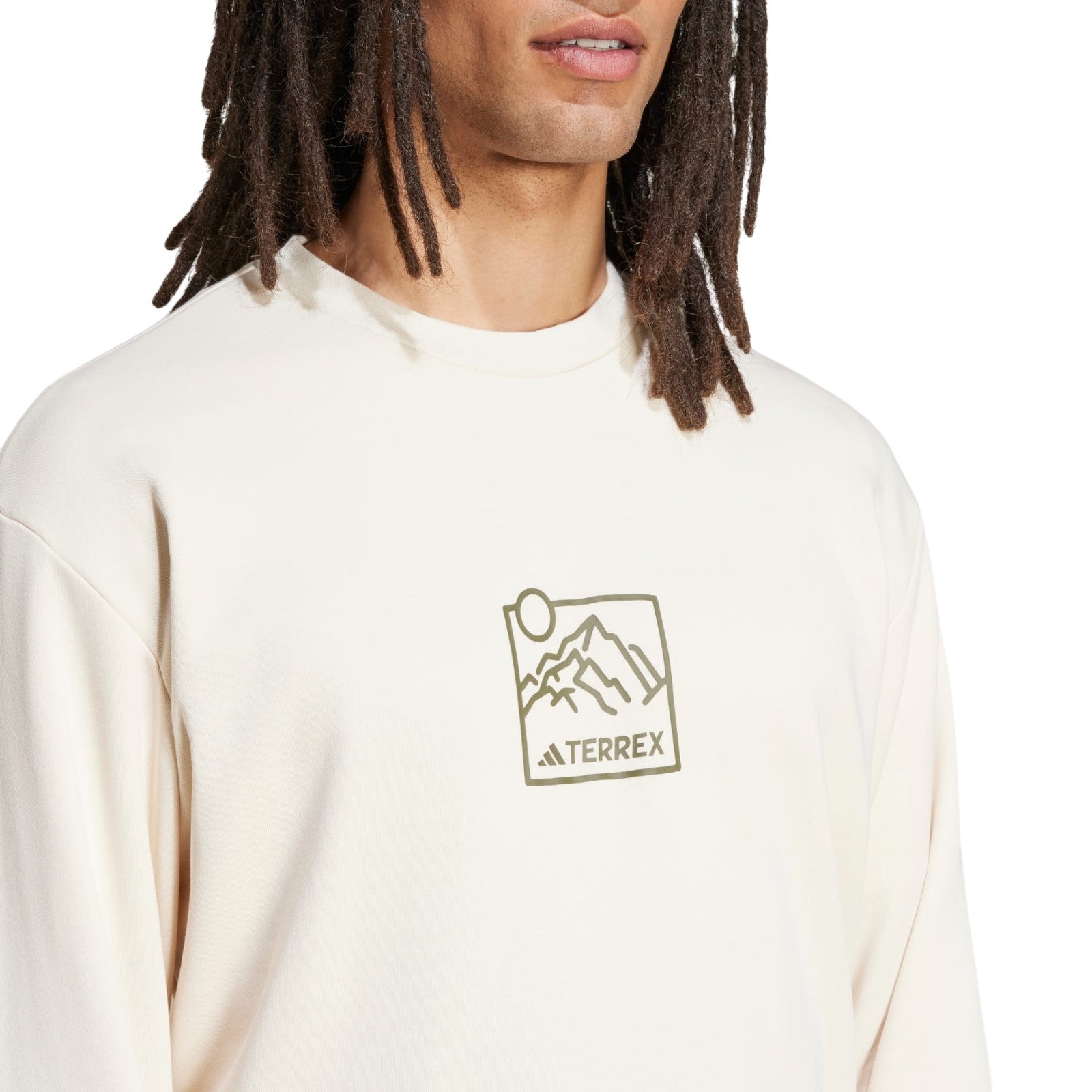 adidas Originals Unisex Terrex Graphic Crew Sweatshirt - Wonder White