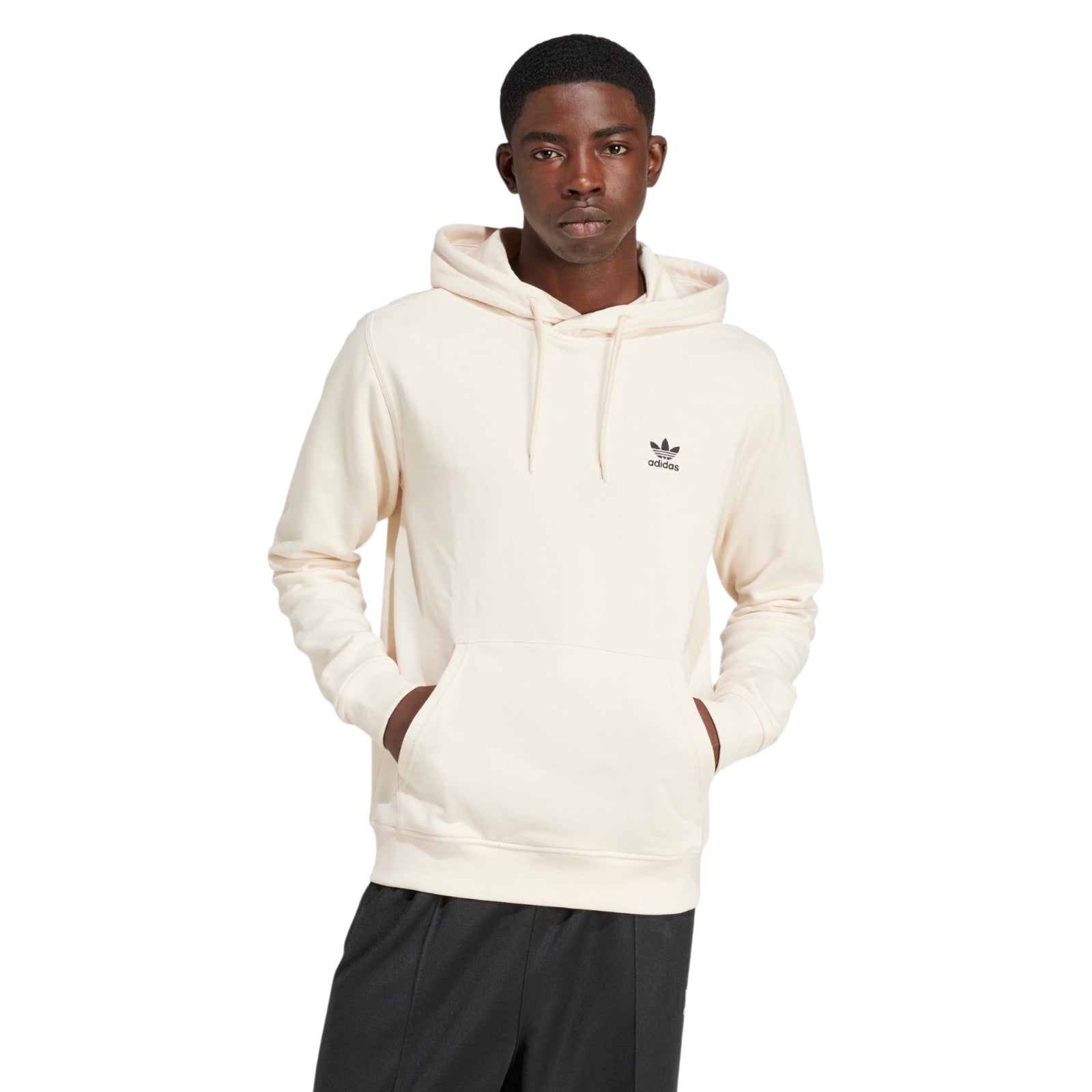 adidas Originals Men's Trefoil Essentials Hoodie - Wonder White