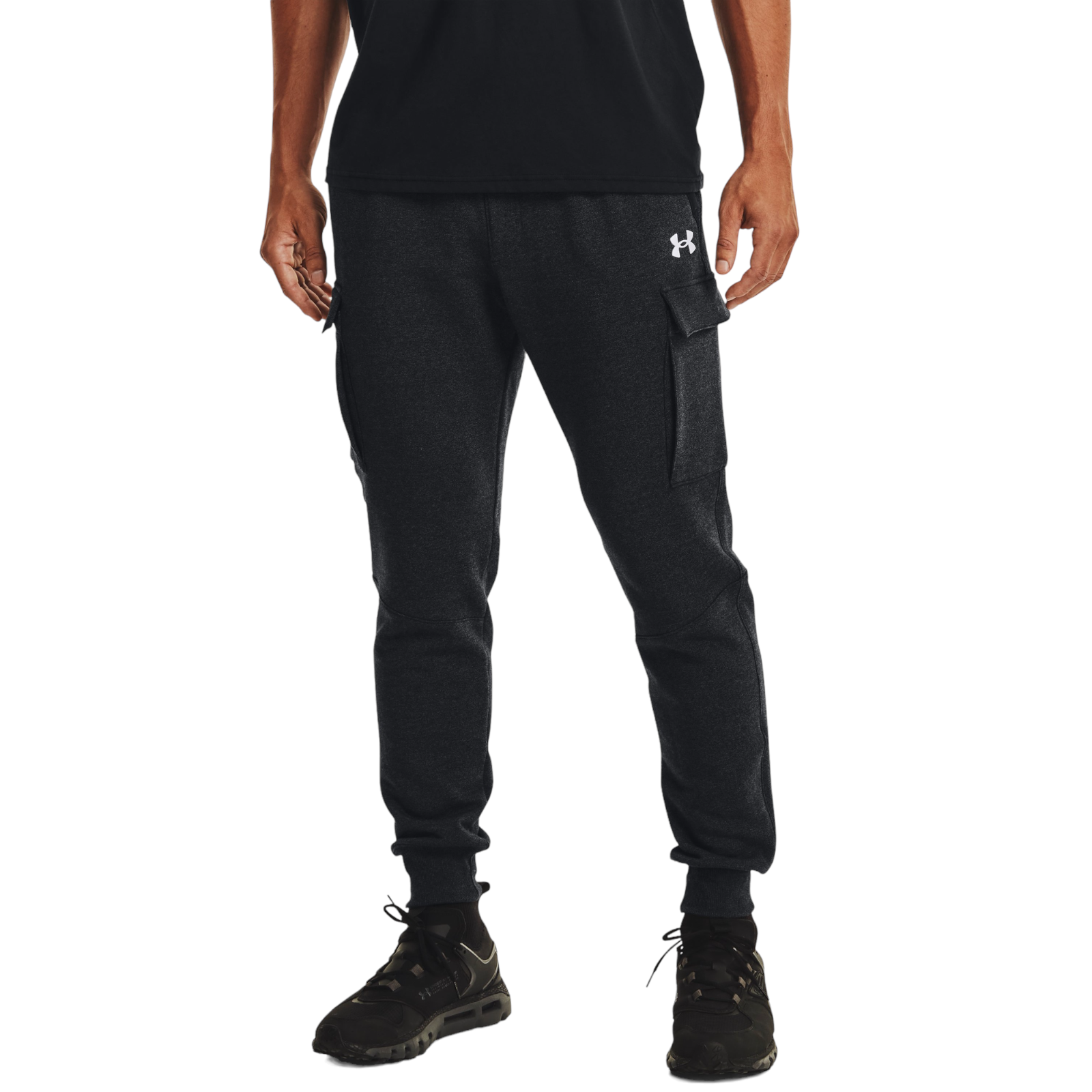 Under Armour Essential Fleece Heritage Cargo Pants - Black - ViaductClothing -  -  