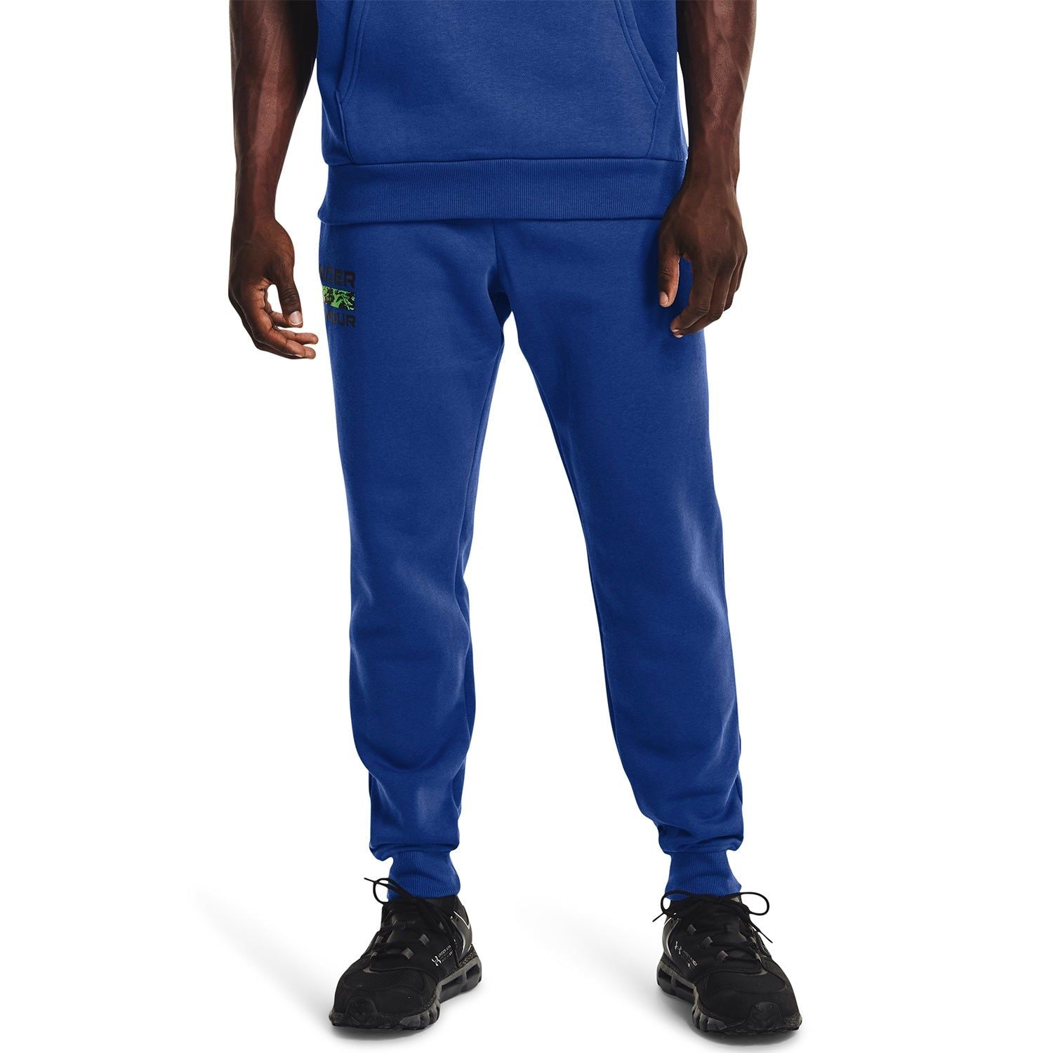 Under Armour Rival Fleece Signature Joggers - Blue - ViaductClothing -  -  