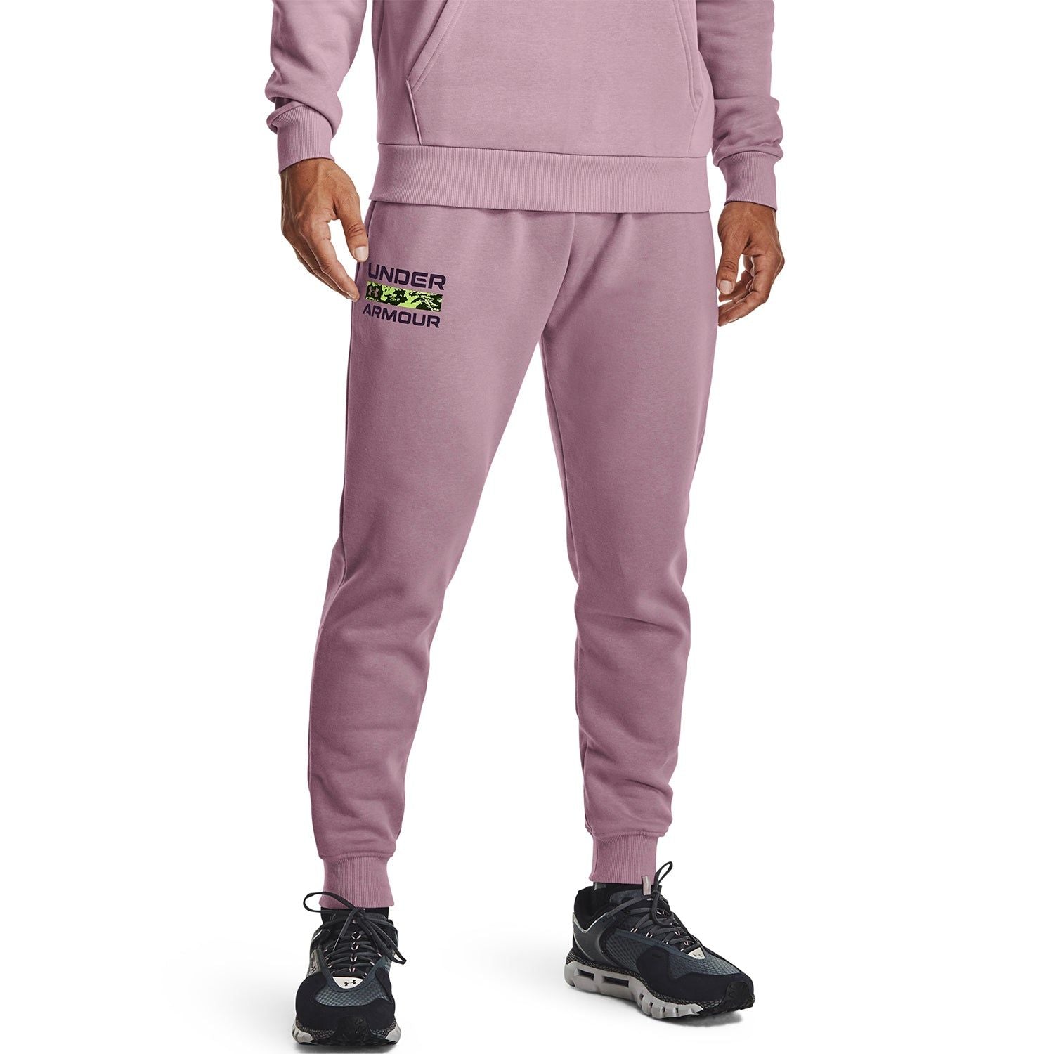 Under Armour Rival Fleece Signature Joggers - Pink - ViaductClothing -  -  