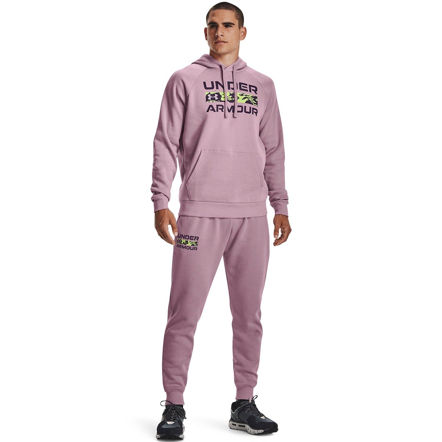 Under Armour Rival Fleece Signature Joggers - Pink - ViaductClothing -  -  