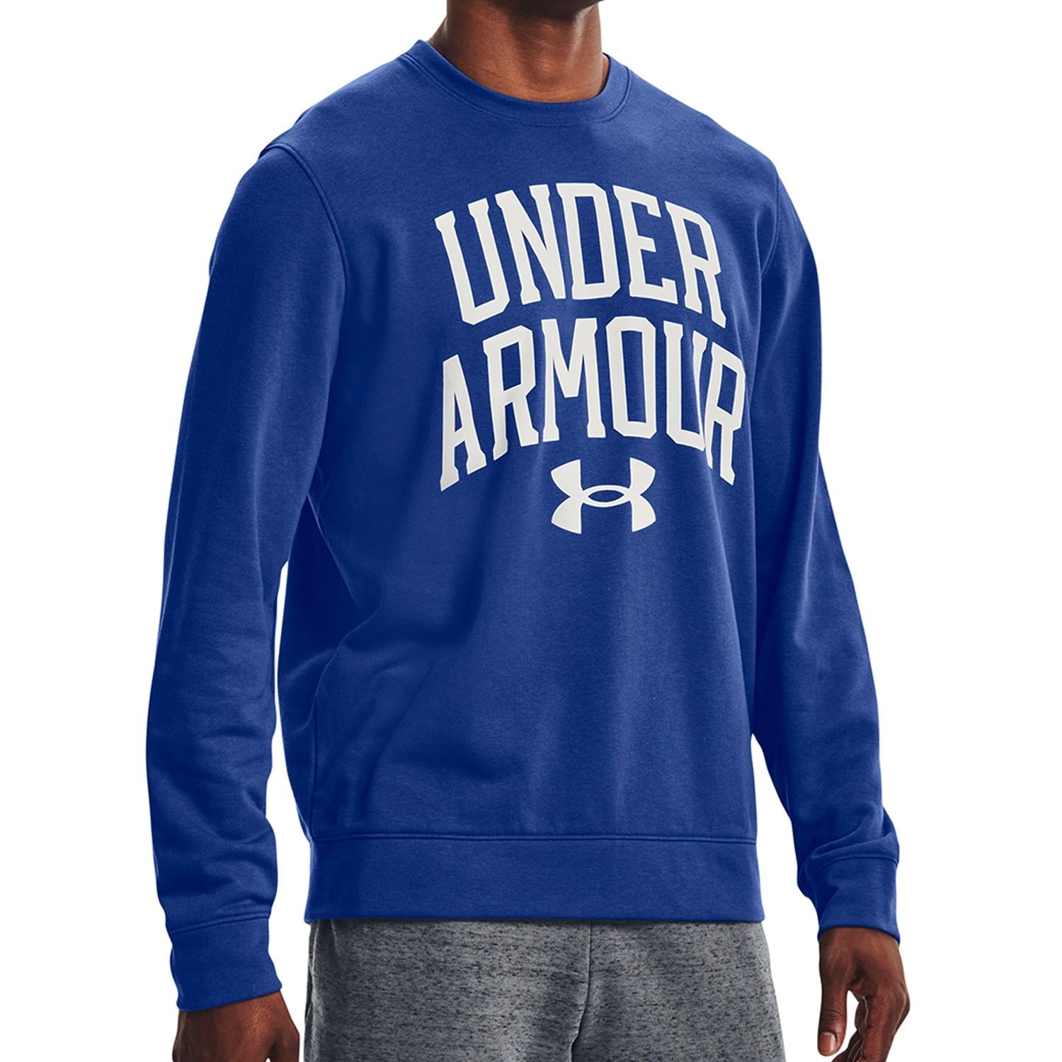 Under Armour UA Rival Terry Crew Sweatshirt - Blue - ViaductClothing -  -  