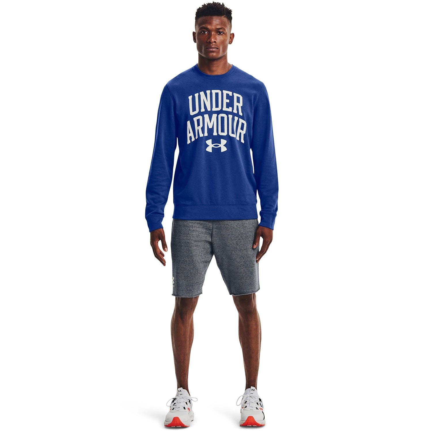 Under Armour UA Rival Terry Crew Sweatshirt - Blue - ViaductClothing -  -  