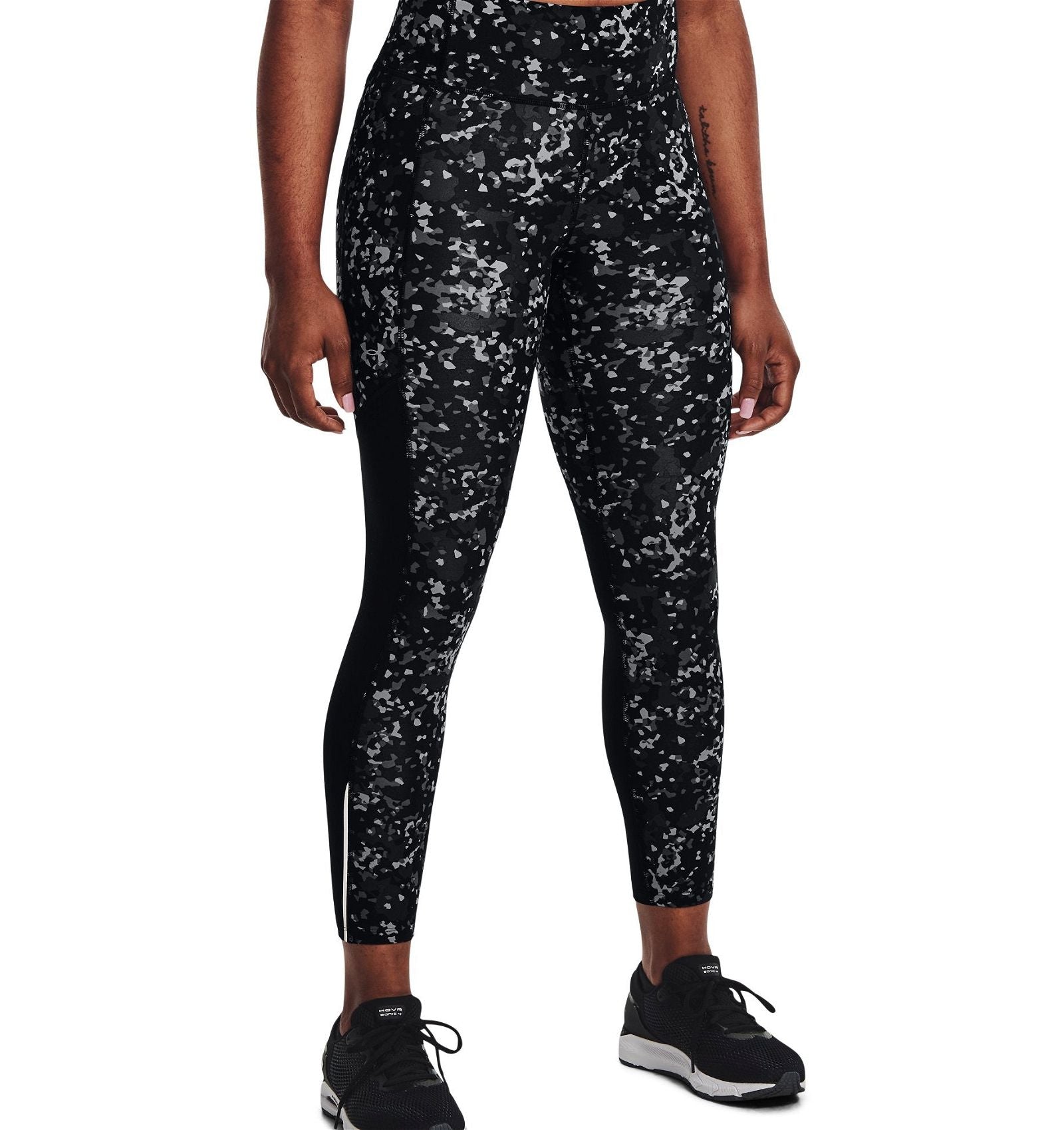 Under Armour Women's Fly Fast 3.0 Printed Ankle Tights - Black - ViaductClothing -  -  
