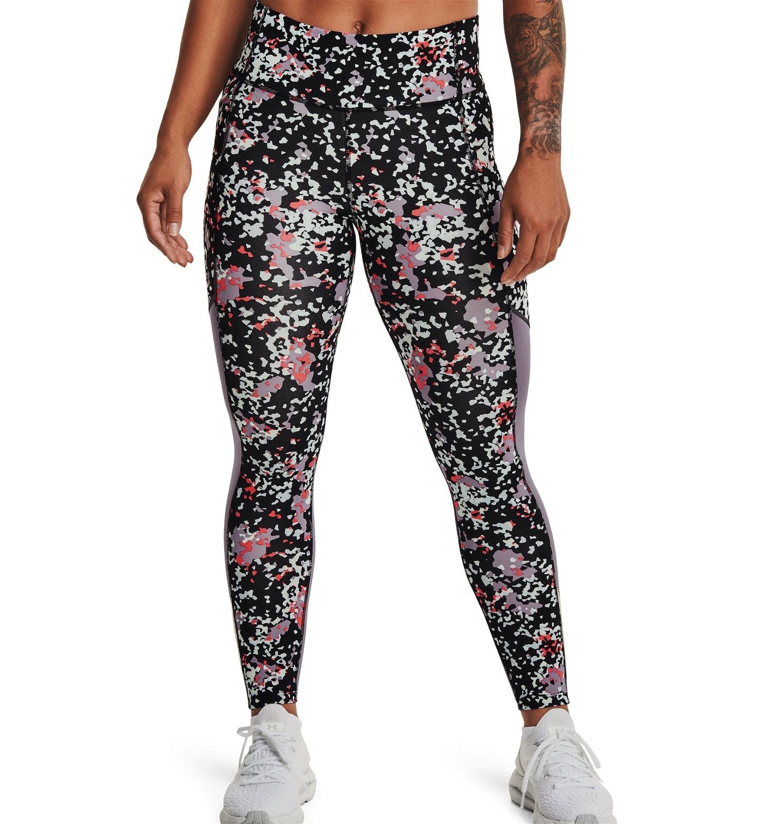 Under Armour Women's Fly Fast 3.0 Printed Ankle Tights Leggings - Black - ViaductClothing -  -  