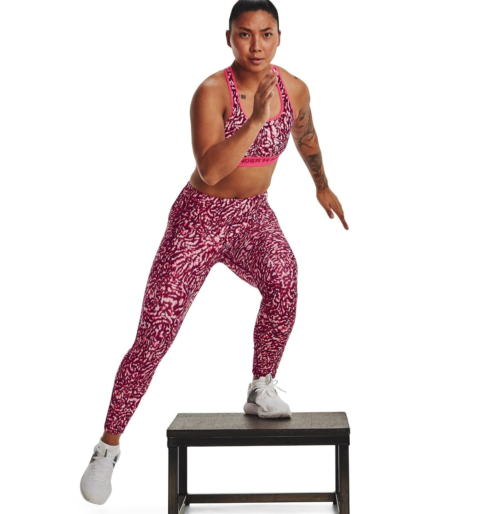 Under Armour Women's HeatGear Armour No-Slip Waistband Printed Leggings Tights - ViaductClothing -  -  