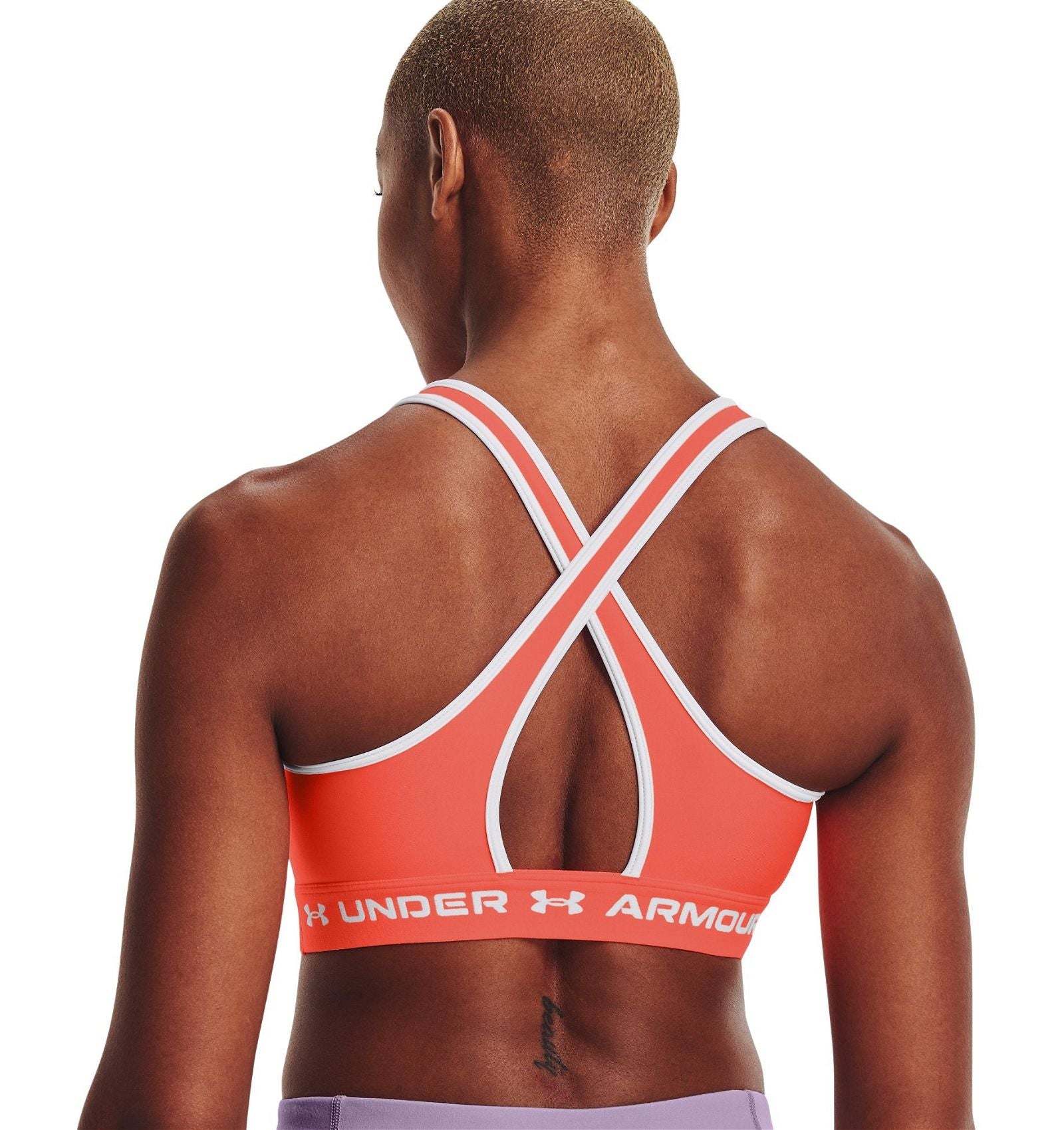 Under Armour Women's Mid Crossback Sports Bra - Orange - ViaductClothing -  -  