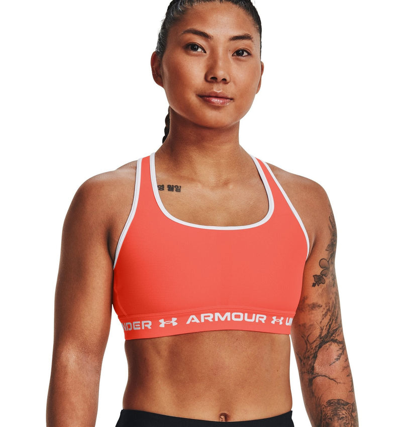 Under Armour Women's Mid Crossback Sports Bra - Orange - ViaductClothing -  -  