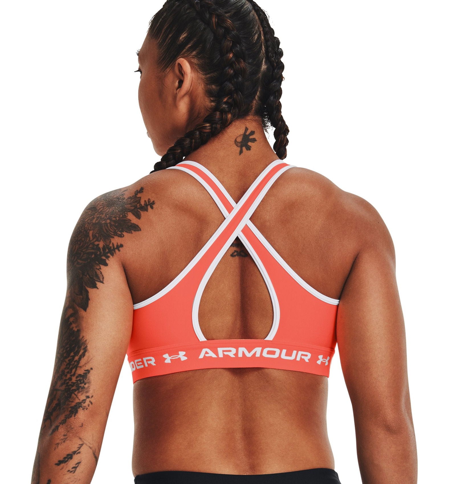 Under Armour Women's Mid Crossback Sports Bra - Orange - ViaductClothing -  -  