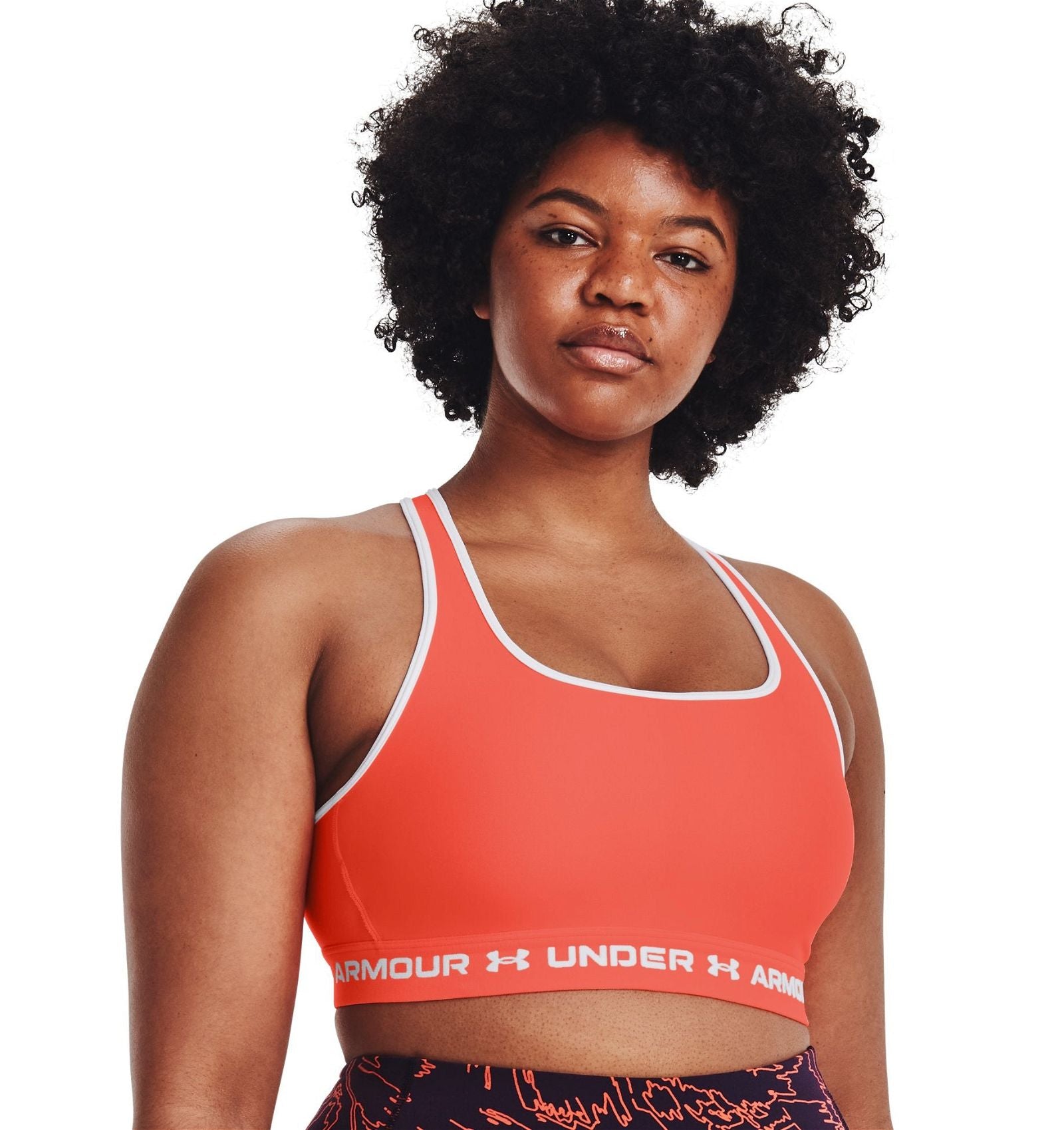 Under Armour Women's Mid Crossback Sports Bra - Orange - ViaductClothing -  -  