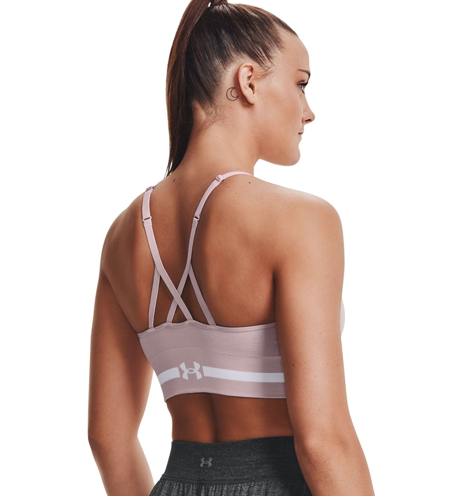 Under Armour Women's Seamless Low Long Sports Bra - Dash Pink - ViaductClothing -  -  