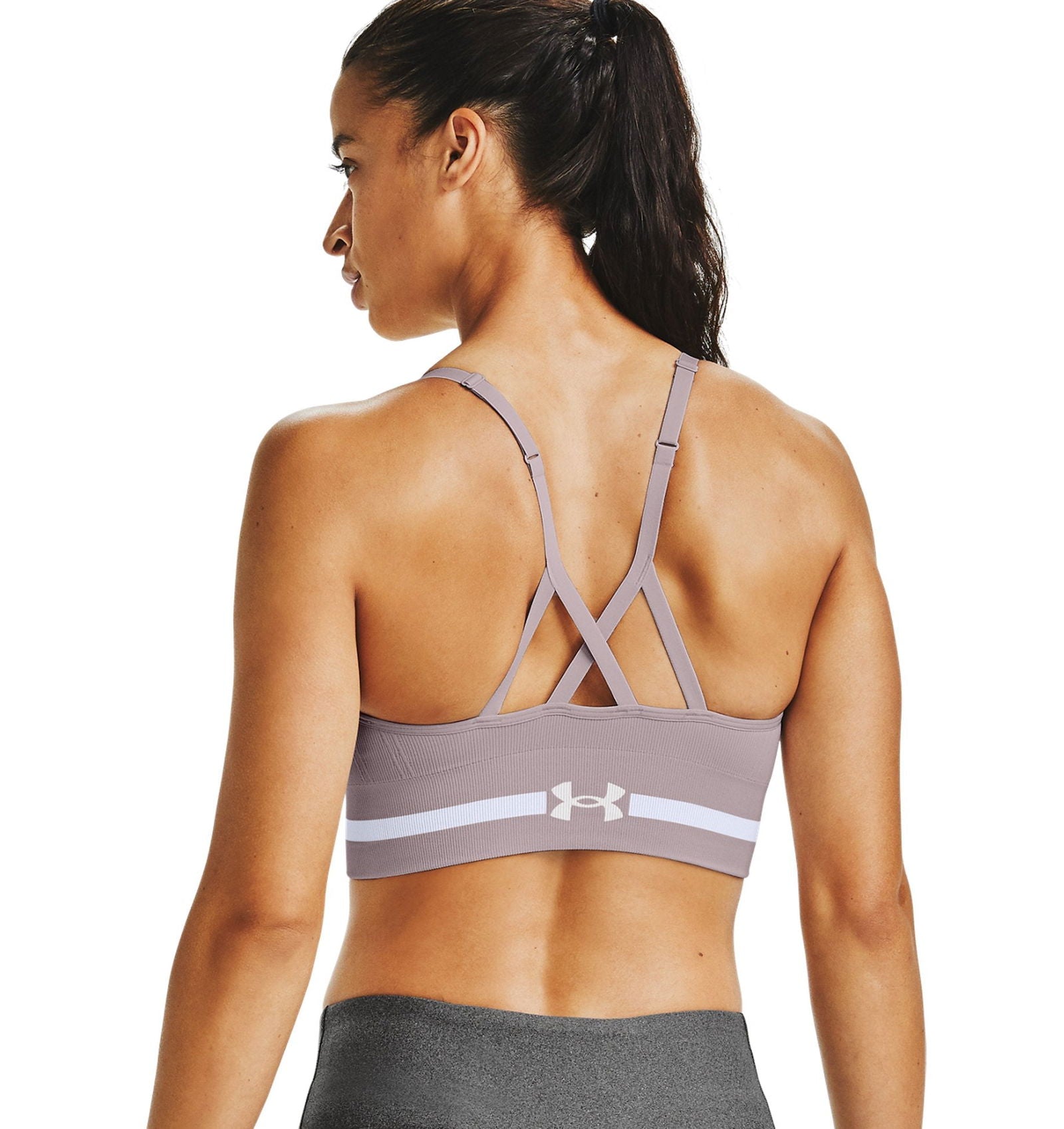 Under Armour Women's Seamless Low Long Sports Bra - Dash Pink - ViaductClothing -  -  