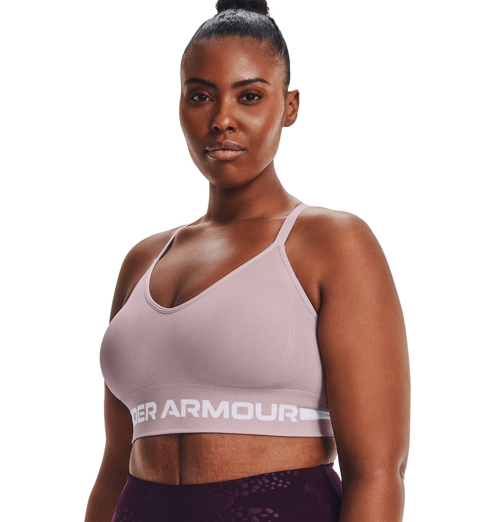 Under Armour Women's Seamless Low Long Sports Bra - Dash Pink - ViaductClothing -  -  