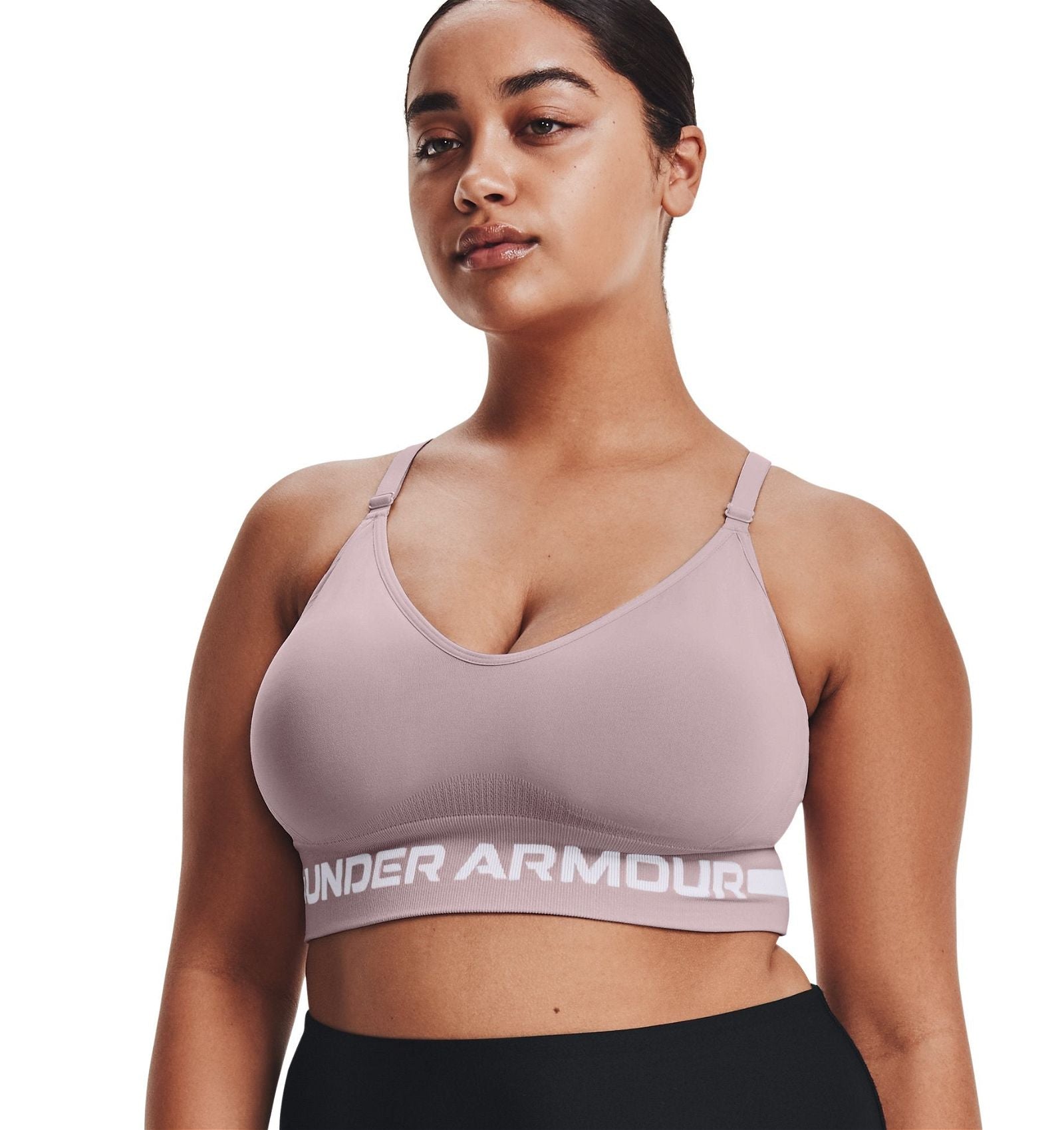 Under Armour Women's Seamless Low Long Sports Bra - Dash Pink - ViaductClothing -  -  