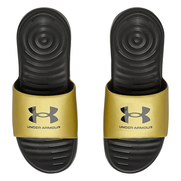 Under Armour Womens Ansa Fixed Slides - Black Gold - ViaductClothing -  -  