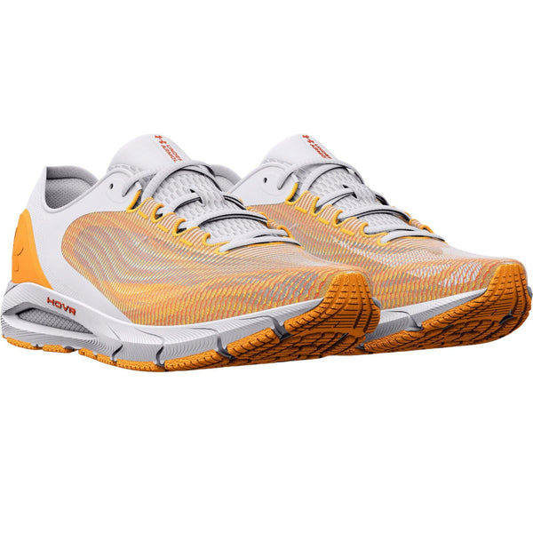 Under Armour Womens UA HOVR Sonic 5 Breeze Running Shoes - White Orange - ViaductClothing -  -  