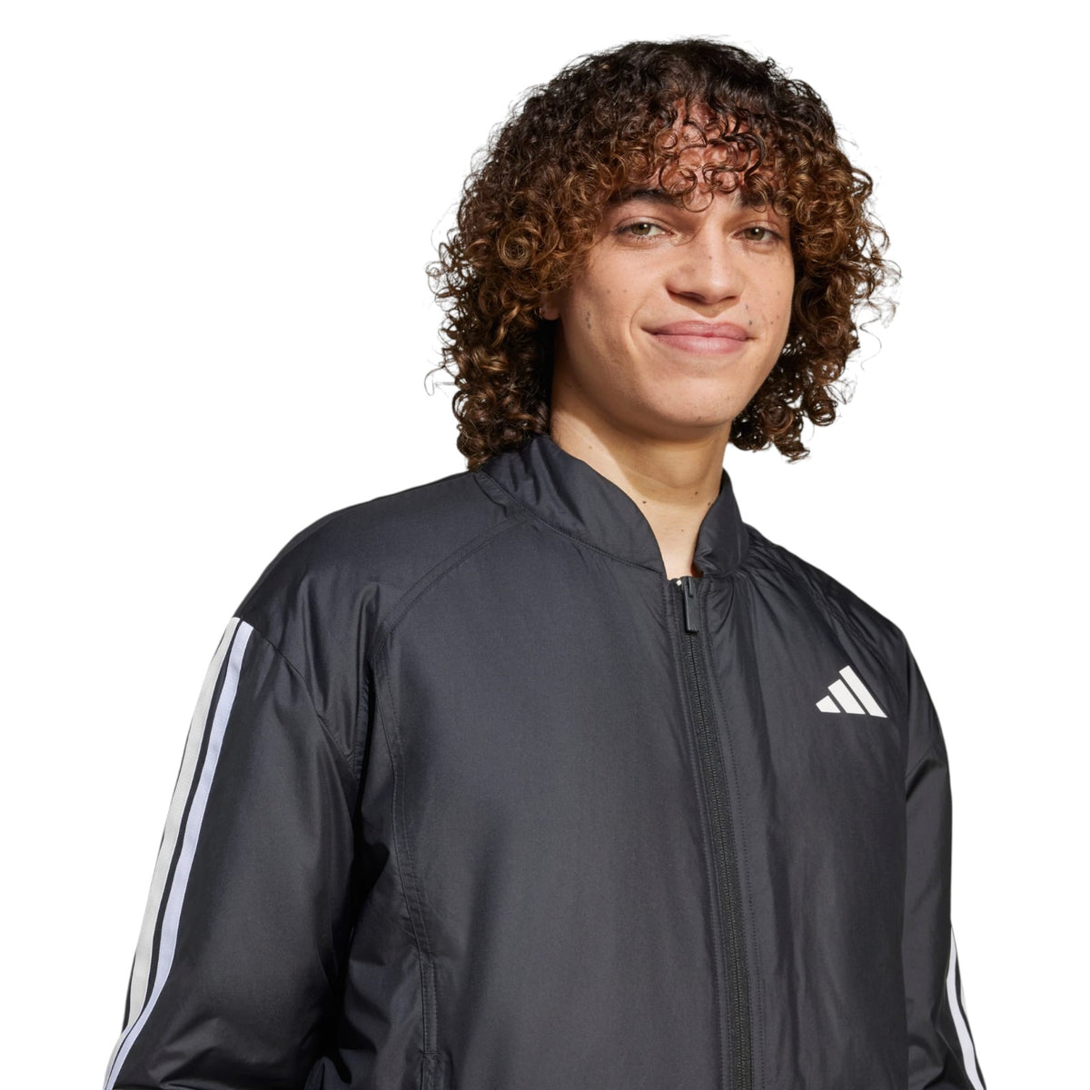adidas Essentials 3-Stripes Insulated Bomber Jacket - Black
