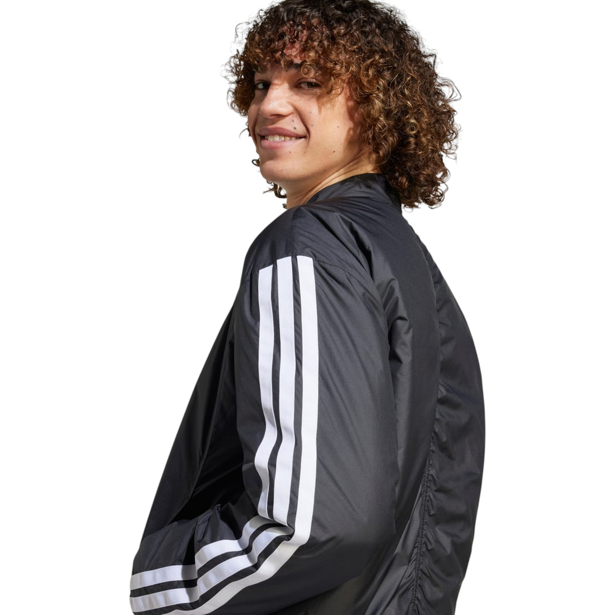adidas Essentials 3-Stripes Insulated Bomber Jacket - Black