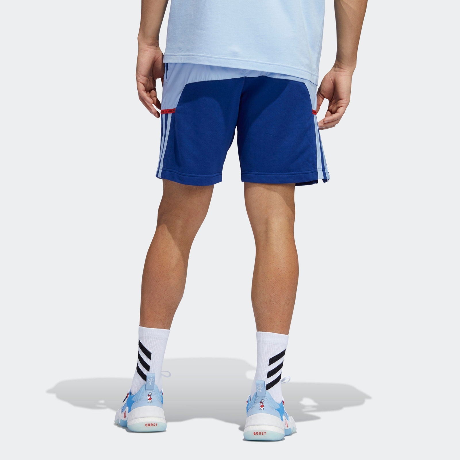 adidas Trae Young Basketball Shorts - Glow Blue / Victory Blue - ViaductClothing -  -  