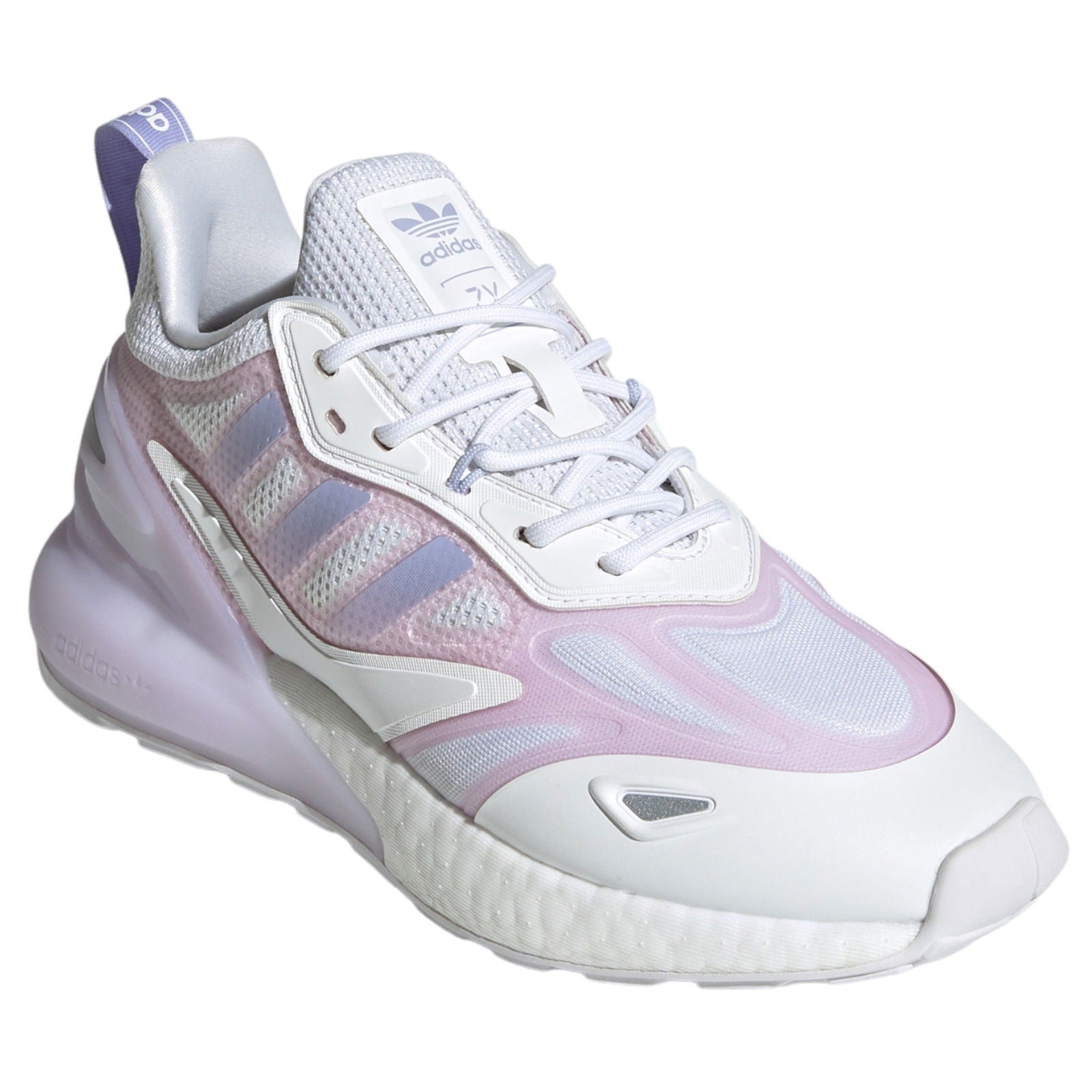adidas Originals Womens ZX 2K Boost 2.0 Trainers - White / Violet Tone - ViaductClothing -  -  