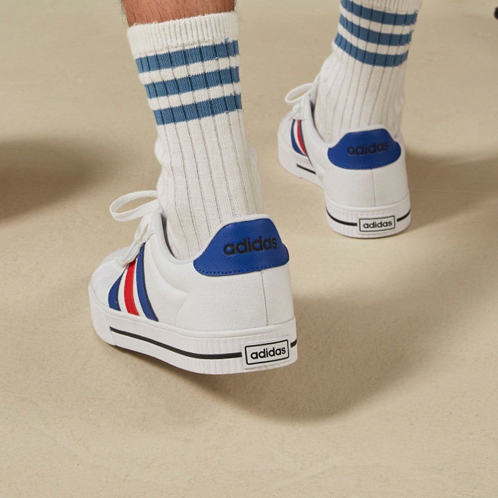 adidas Daily 3.0 Shoes - Cloud White / Royal Blue / Vivid Red - ViaductClothing -  -  