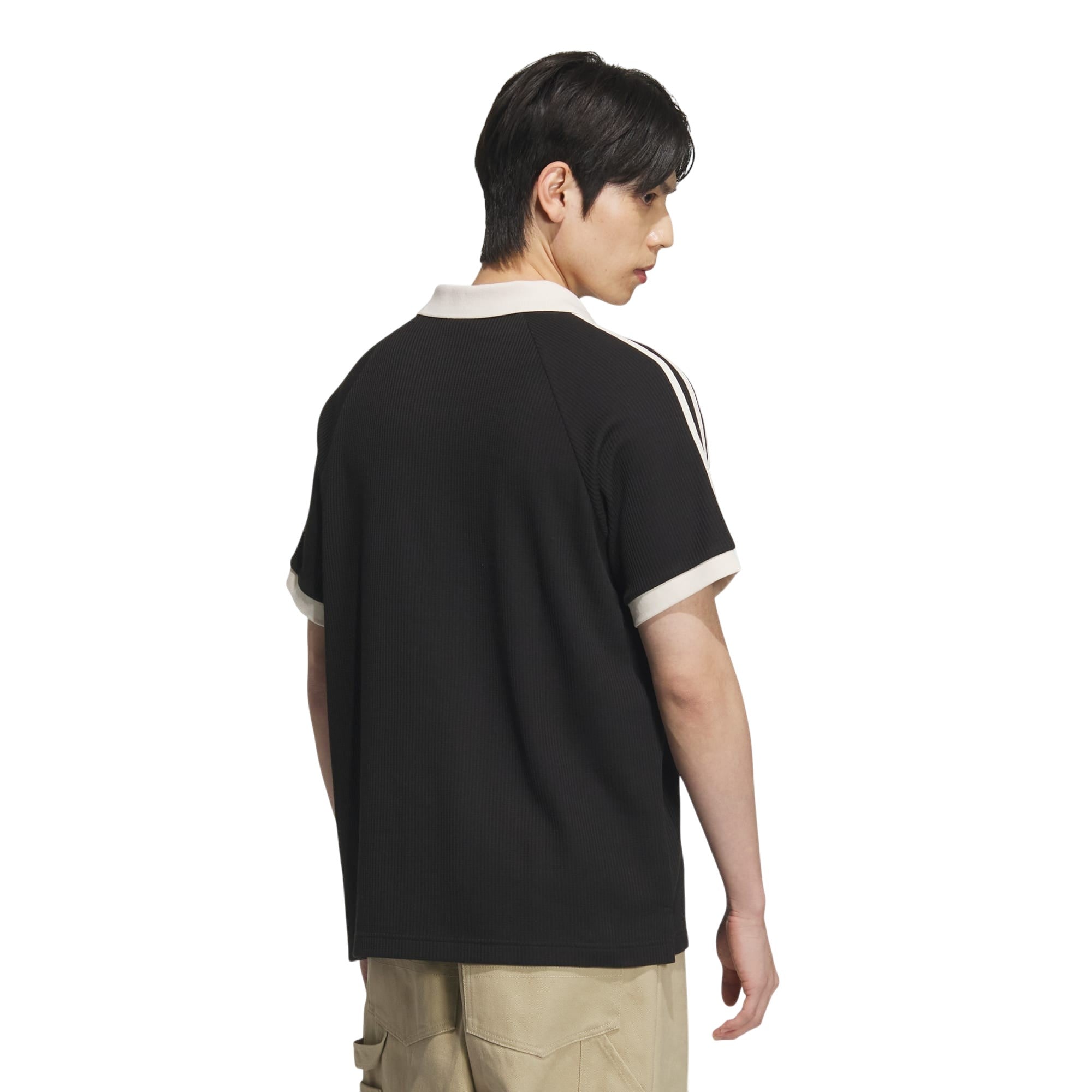 adidas Originals Waffle SS Polo Shirt - Black