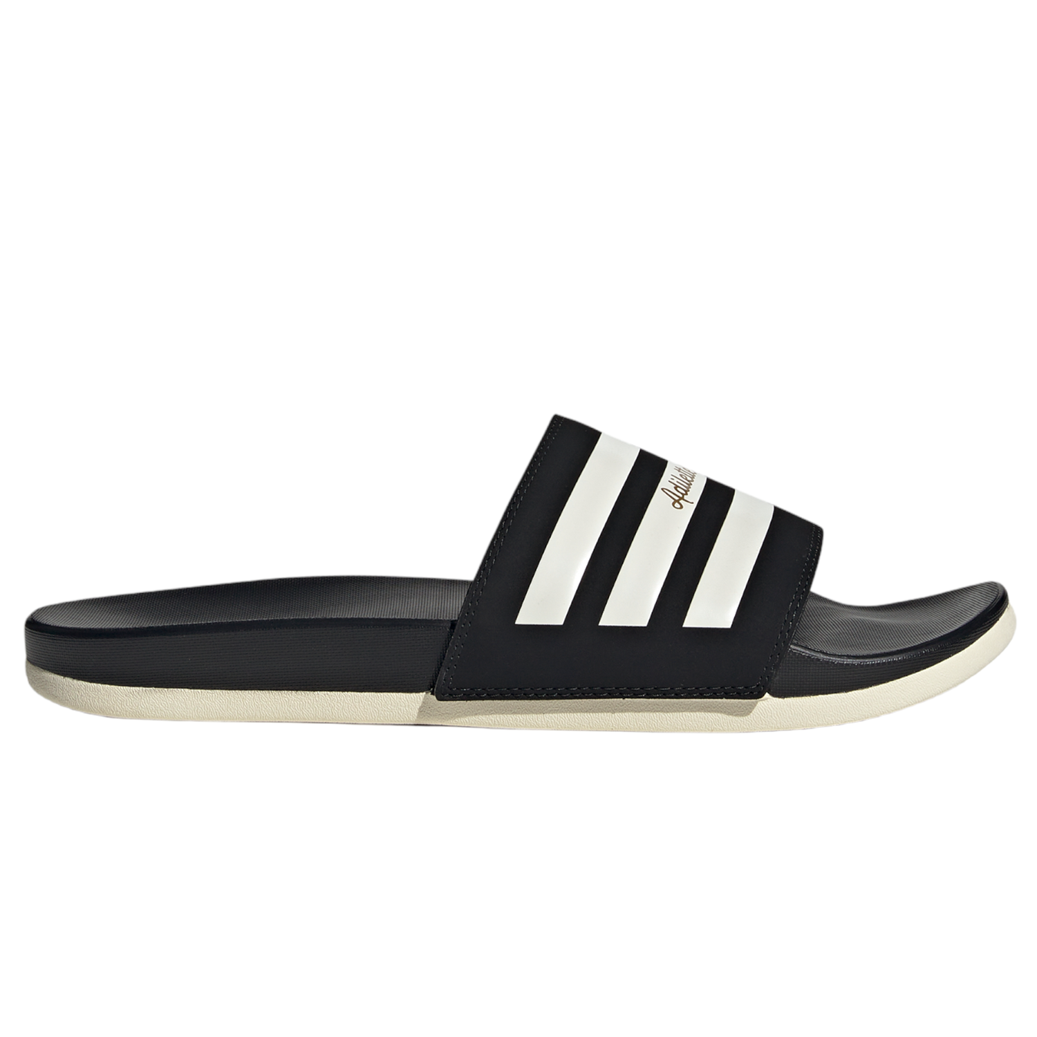 adidas Adilette Comfort Sandals - Black / White - ViaductClothing -  -  