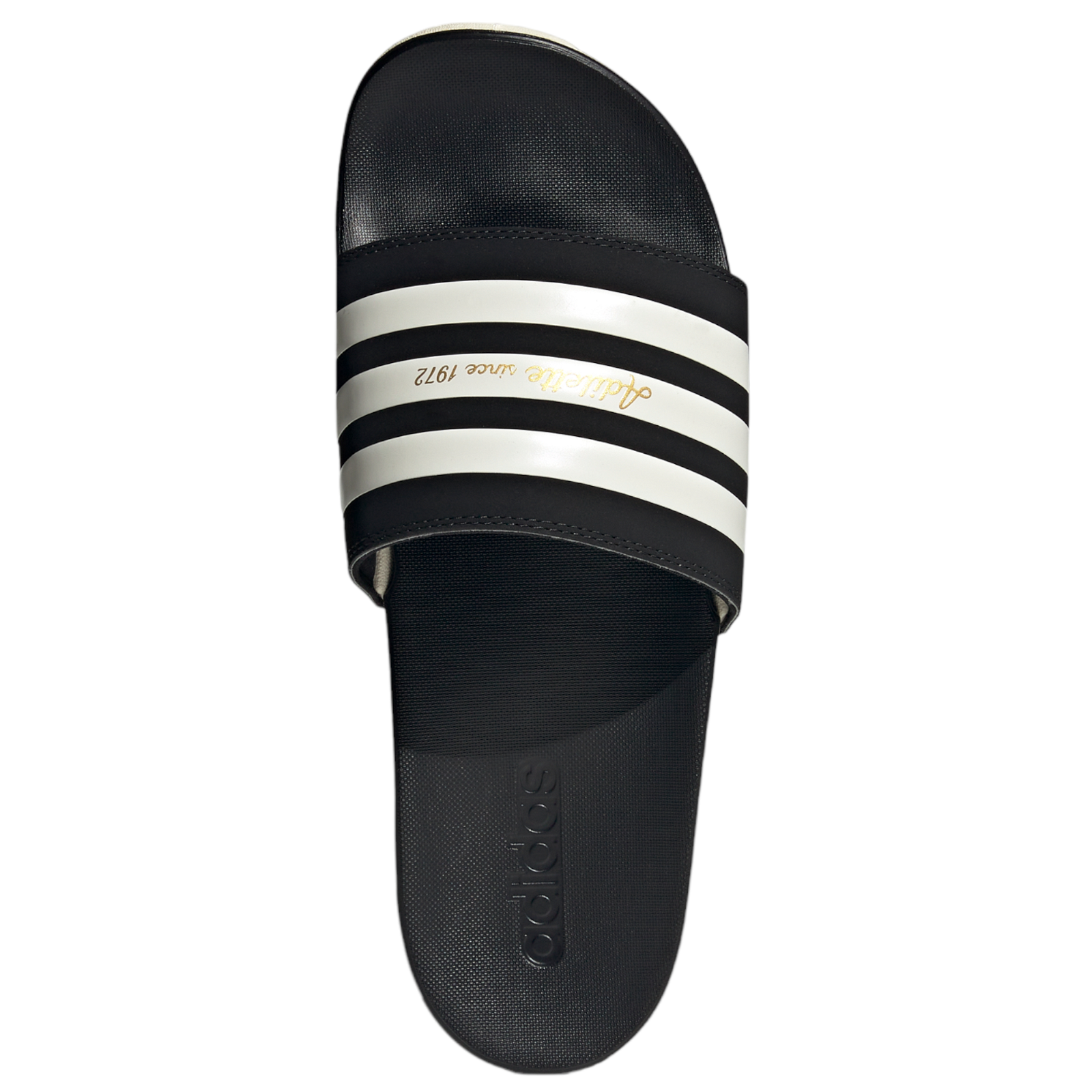 adidas Adilette Comfort Sandals - Black / White - ViaductClothing -  -  