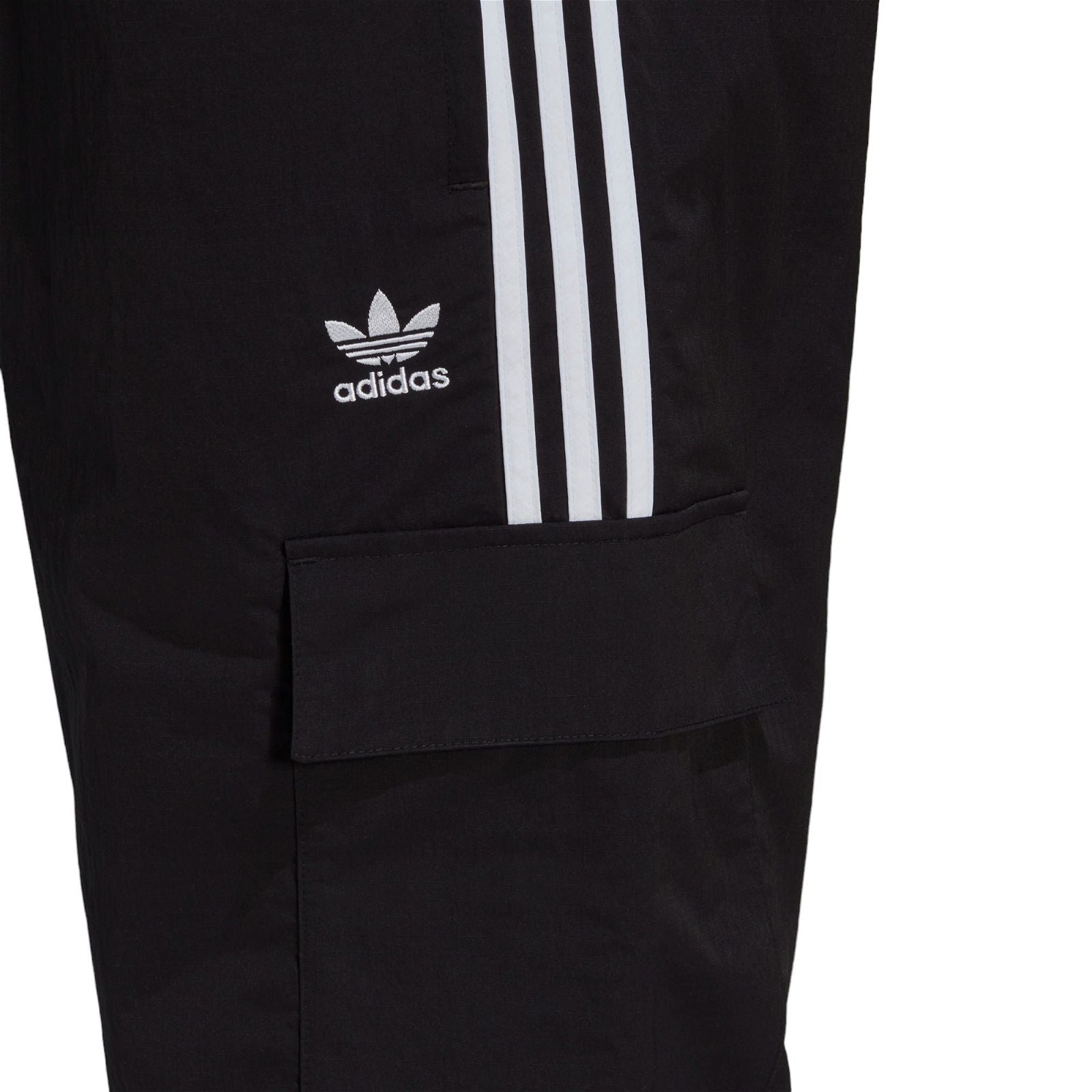 adidas Originals Adicolor 3-Stripes Cargo Pants - Black / White - ViaductClothing -  -  
