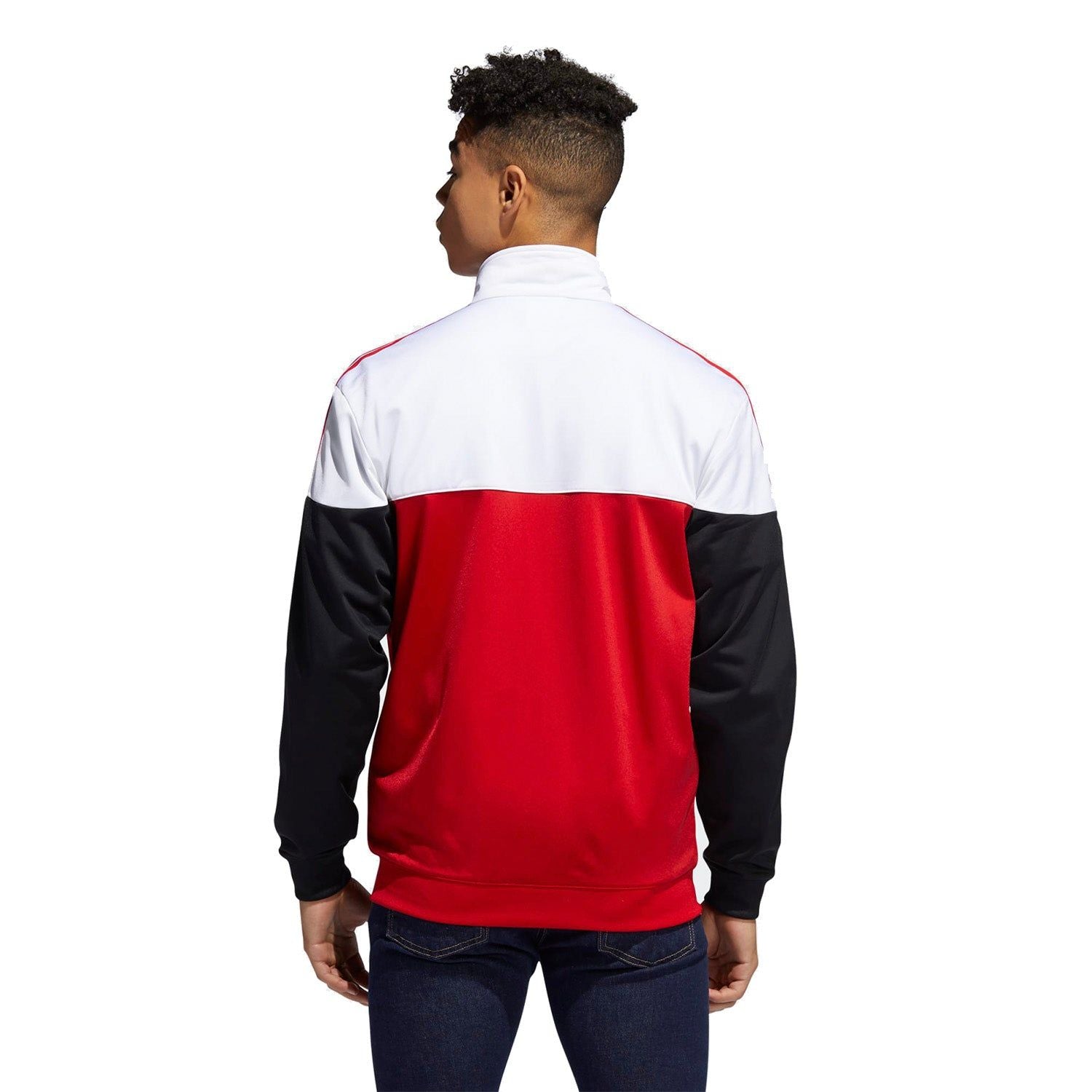 adidas Originals Split Firebird Track Top - Red/White - ViaductClothing -  -  