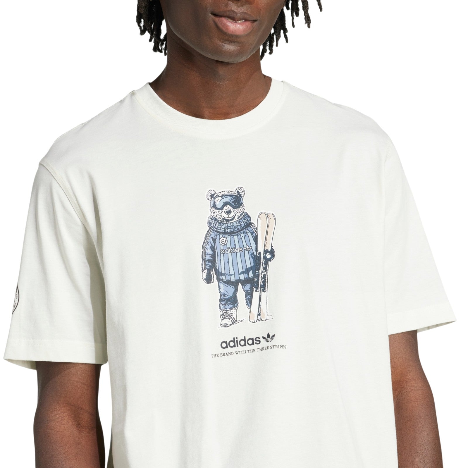 adidas Originals Men's Winter Sports Ski Bear Graphic T-Shirt - White