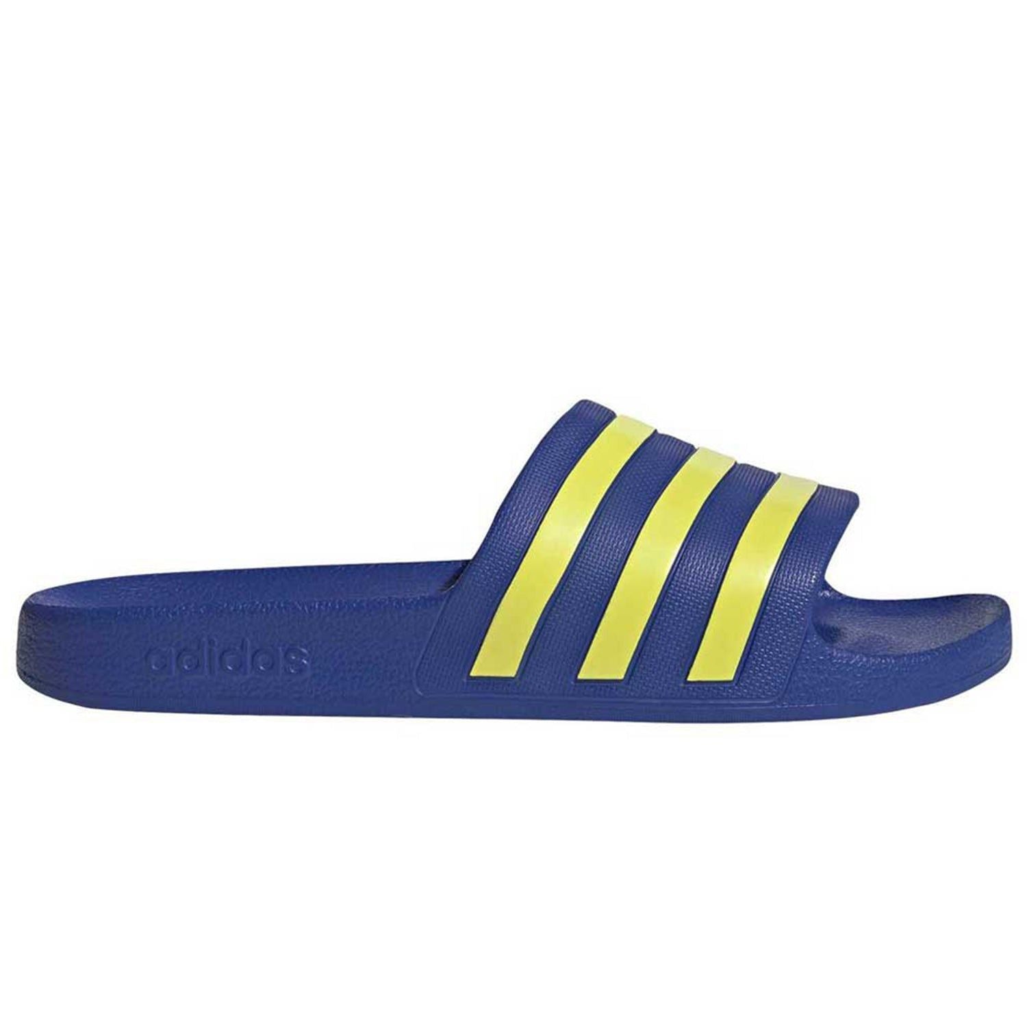 adidas Adilette Aqua Slides - Blue/Yellow - ViaductClothing -  -  