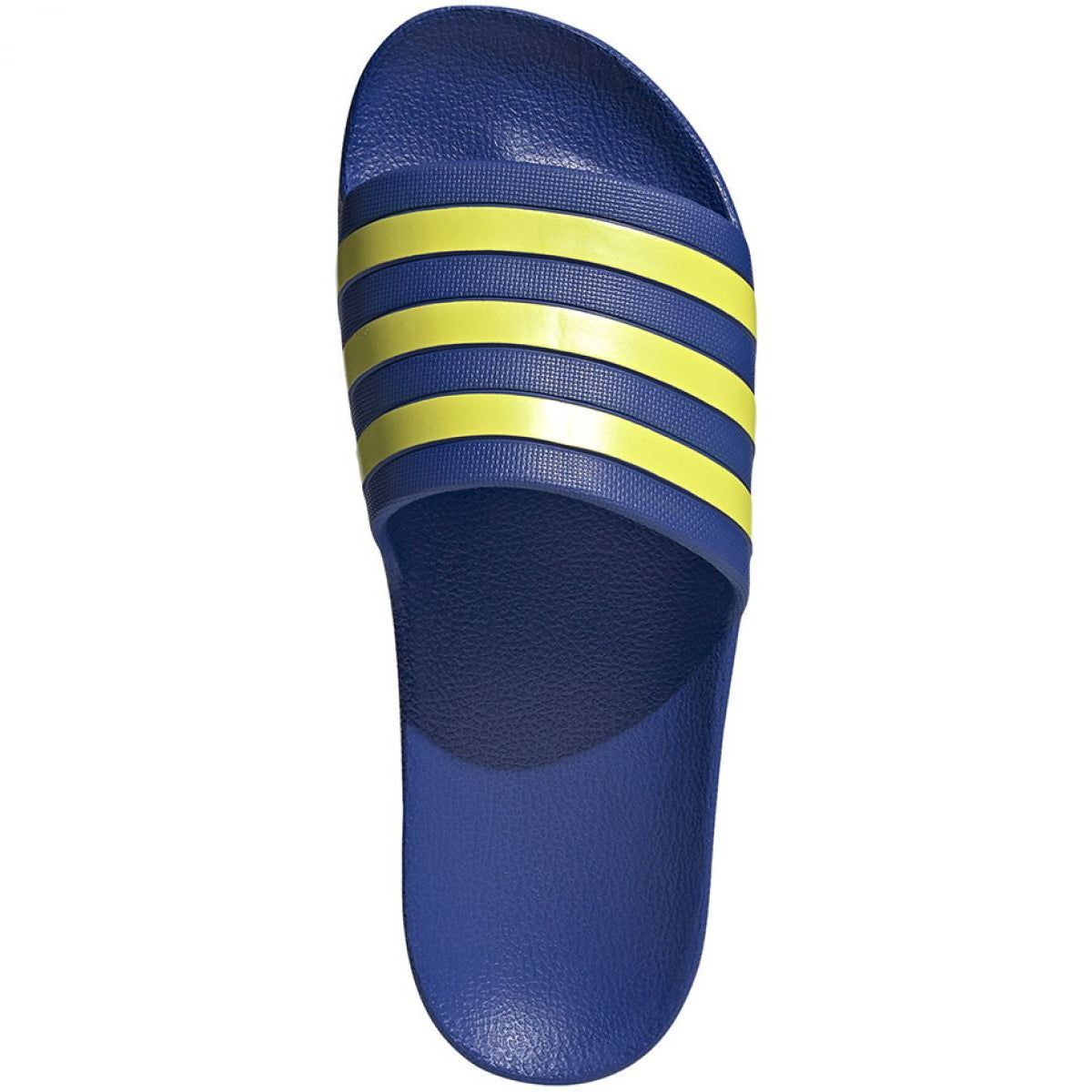 adidas Adilette Aqua Slides - Blue/Yellow - ViaductClothing -  -  