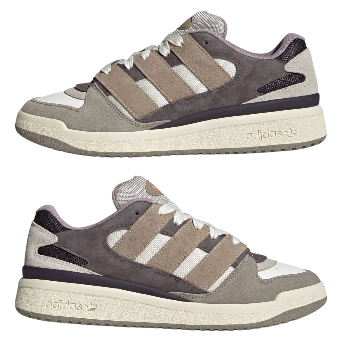 adidas Originals Forum Puffed Shoes - Off White / Blanch Cargo / Charcoal