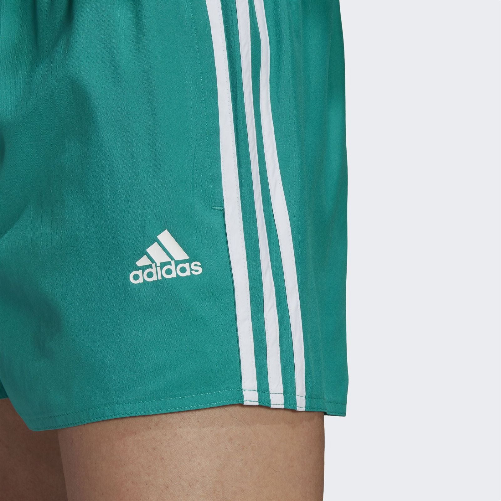 adidas 3-Stripes CLX Swim Shorts - Green - ViaductClothing -  -  
