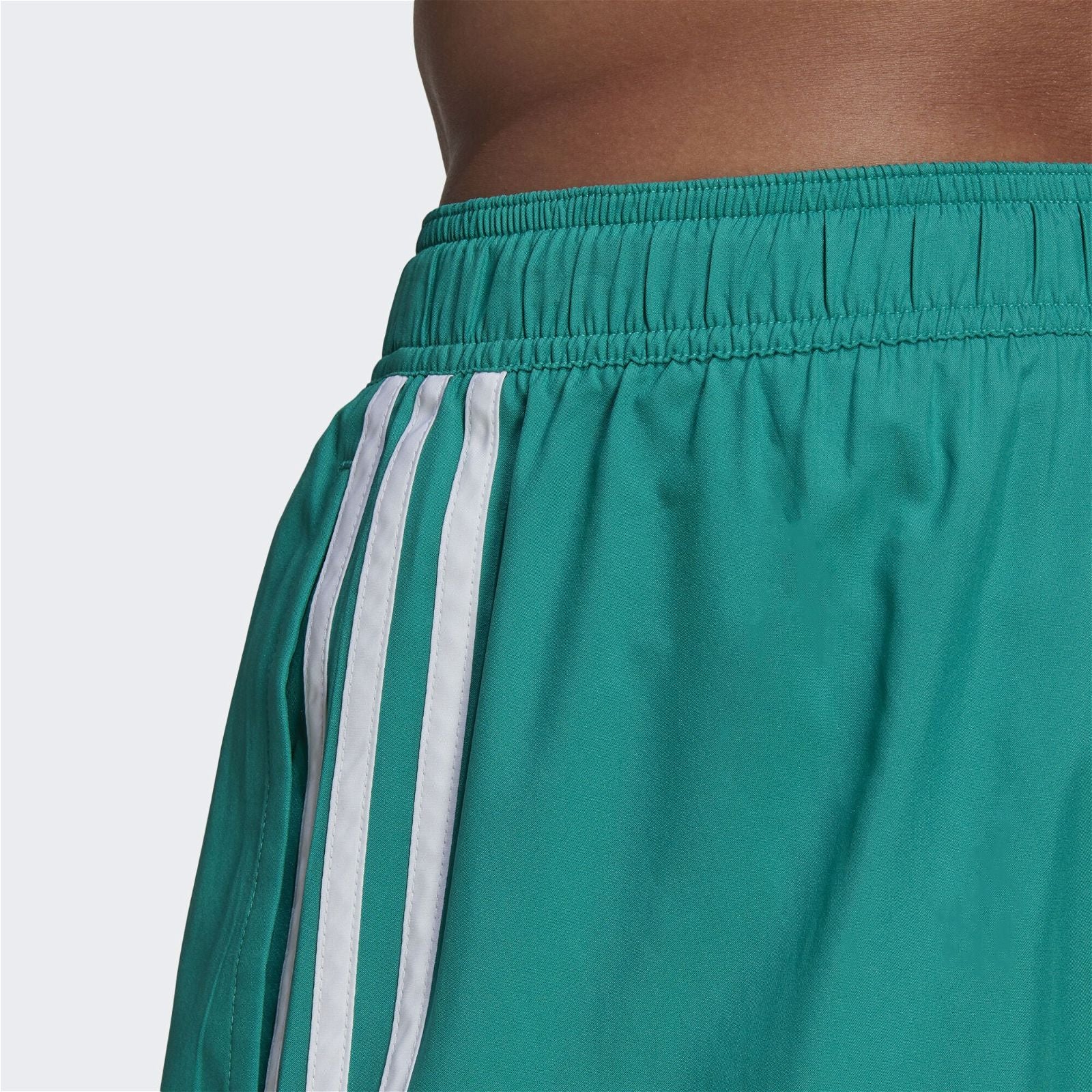 adidas 3-Stripes CLX Swim Shorts - Green - ViaductClothing -  -  