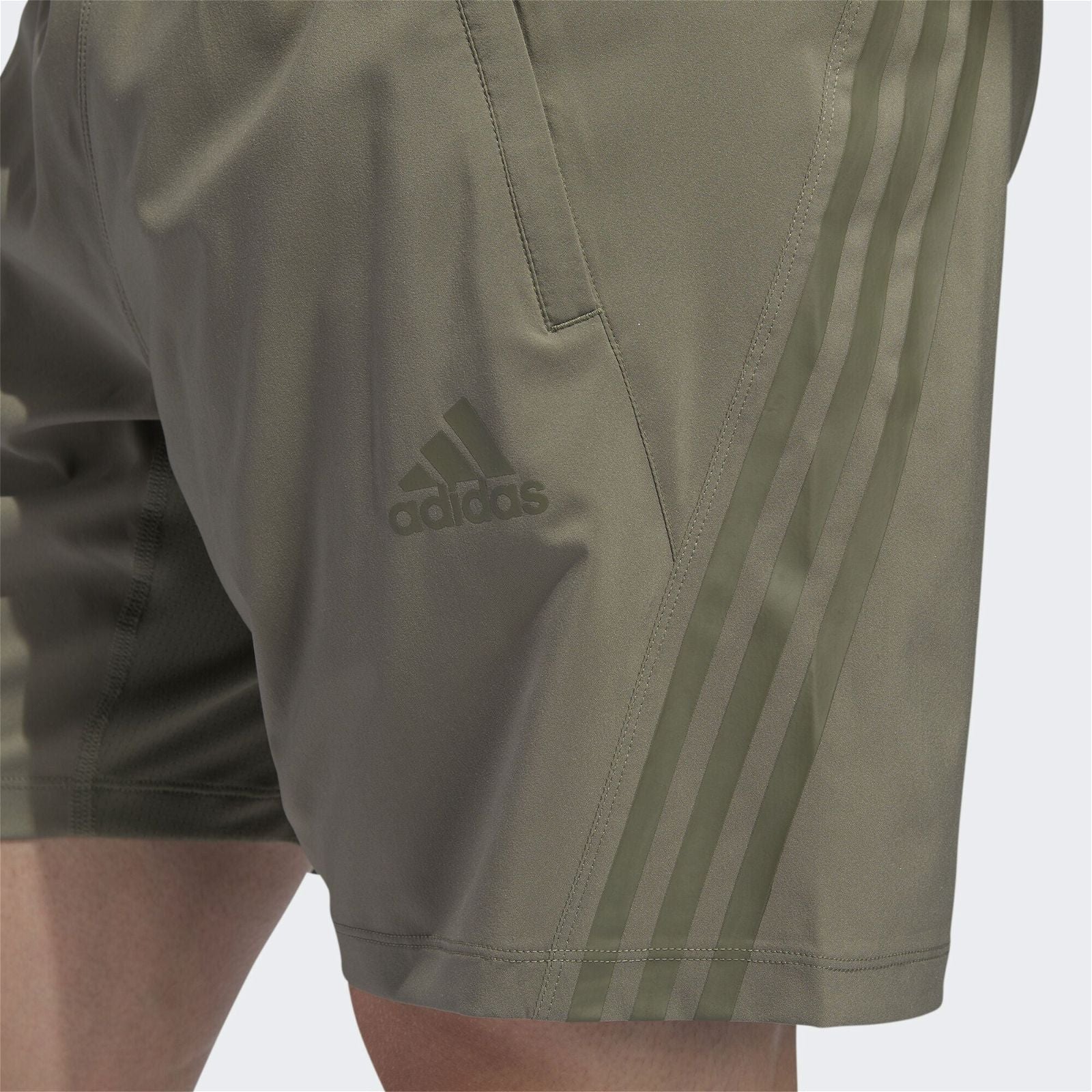 adidas AEROREADY 3-Stripes 8-Inch Shorts - Green - ViaductClothing -  -  