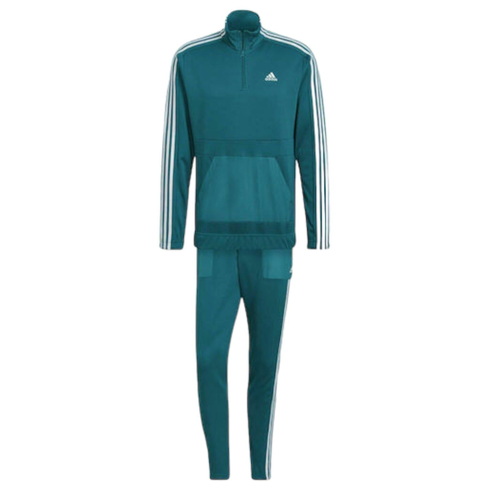adidas AEROREADY Tricot Quarter-Zip Track Suit - Teal Green - ViaductClothing -  -  