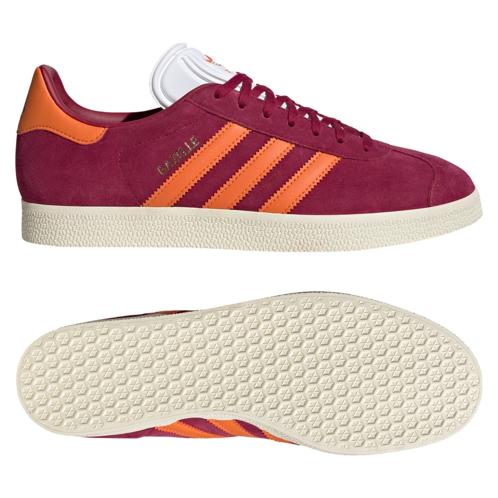 adidas Originals AS Roma Bring Back Gazelle Shoes - Legacy Burgundy / Unity Orange