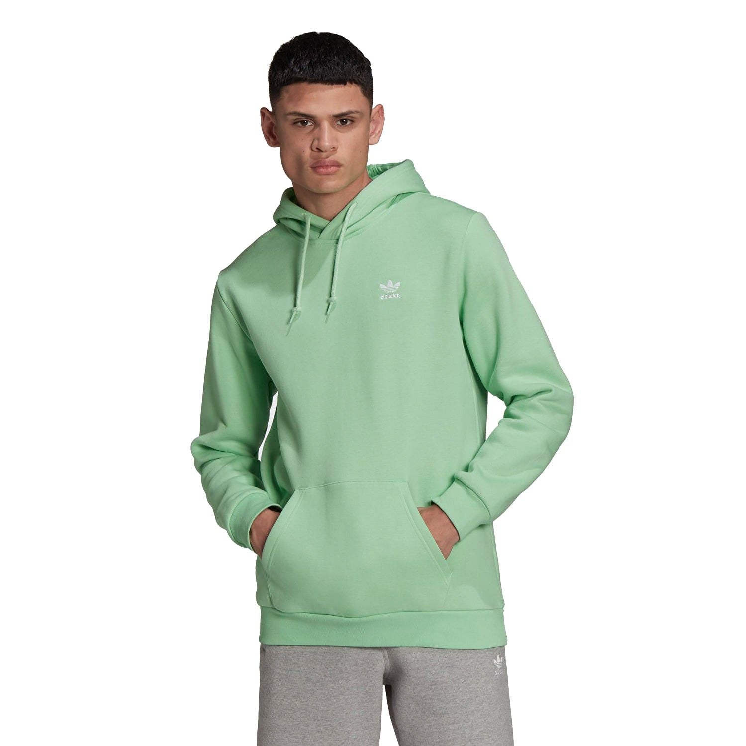 adidas Adicolor Essentials Trefoil Hoodie - Glory Mint - ViaductClothing -  -  