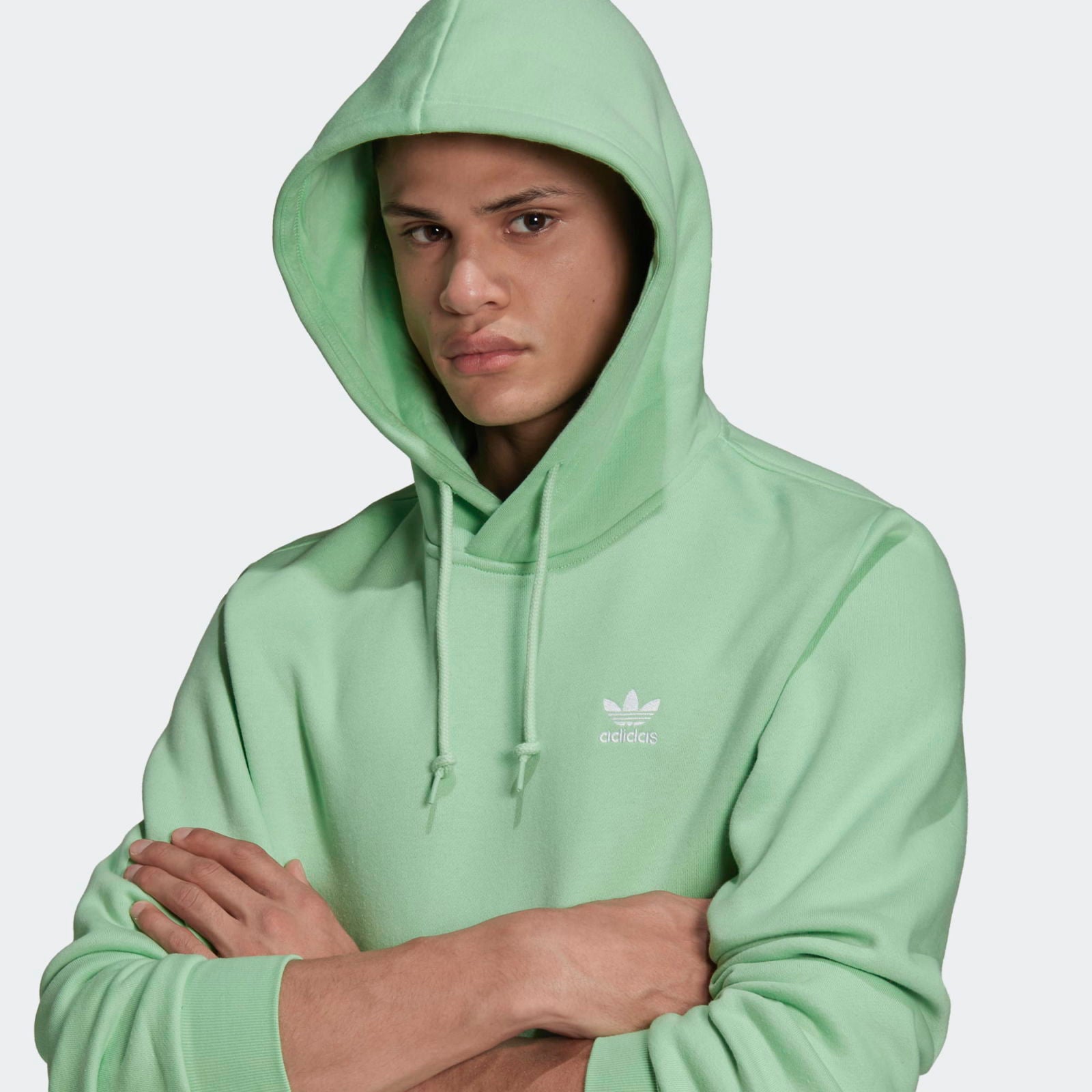 adidas Adicolor Essentials Trefoil Hoodie - Glory Mint - ViaductClothing -  -  