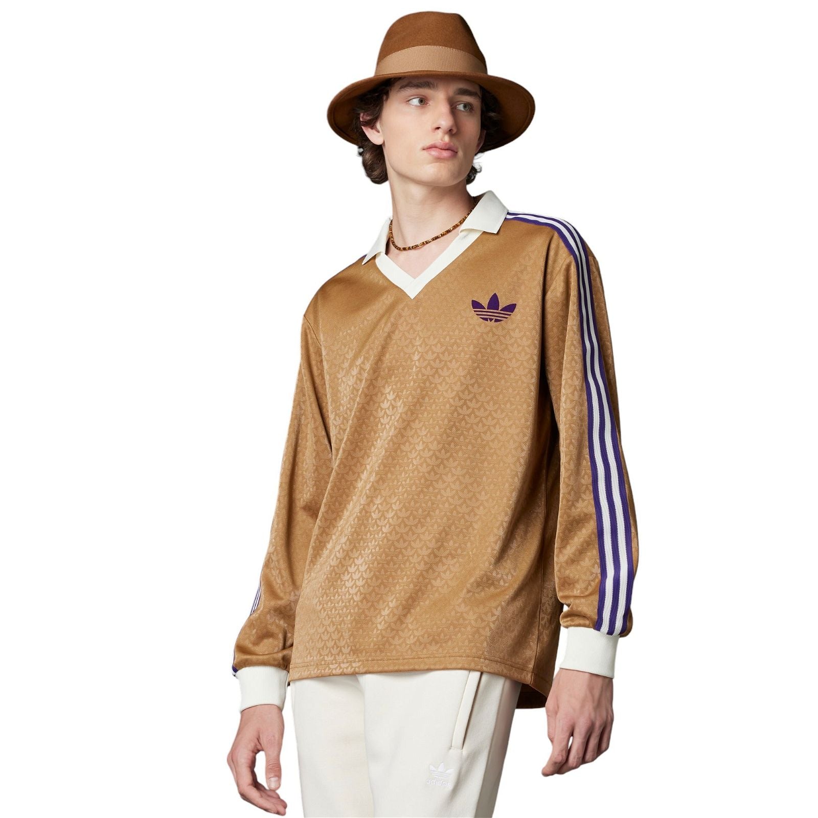 adidas Adicolor Heritage Now Vintage Long Sleeve Tee - Brown - ViaductClothing -  -  